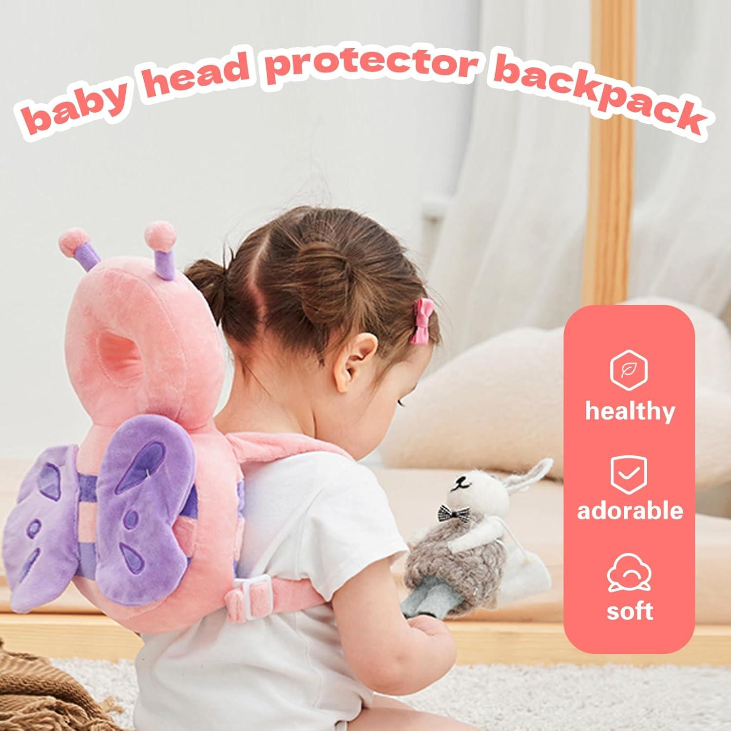 Mochila Protector de Cabeza para Bebés Grnstf Mariposa Ajustable