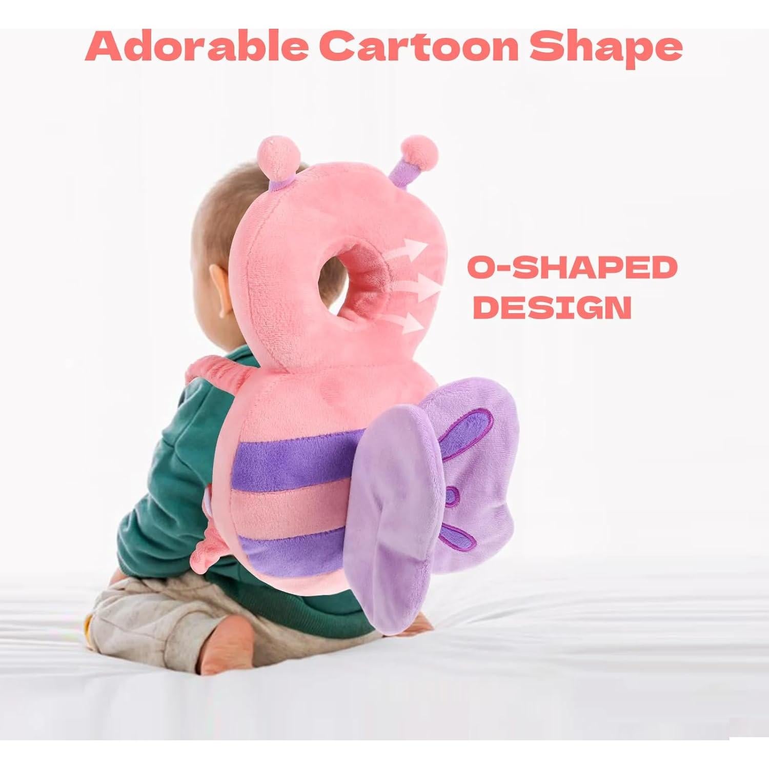 Mochila Protector de Cabeza para Bebés Grnstf Mariposa Ajustable