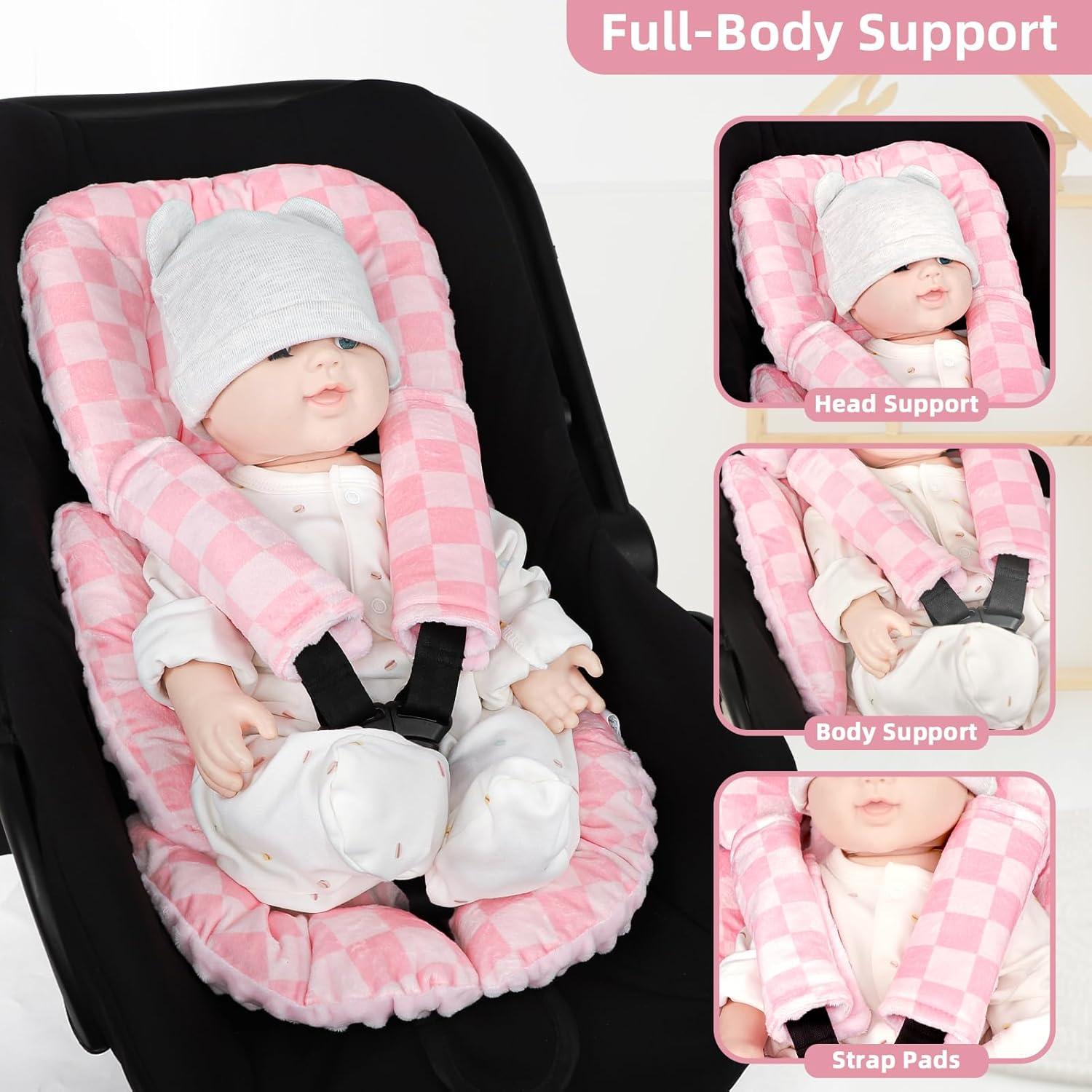 Cojín de Inserción para Asiento de Auto Infantil DAYEEBALL Rosa