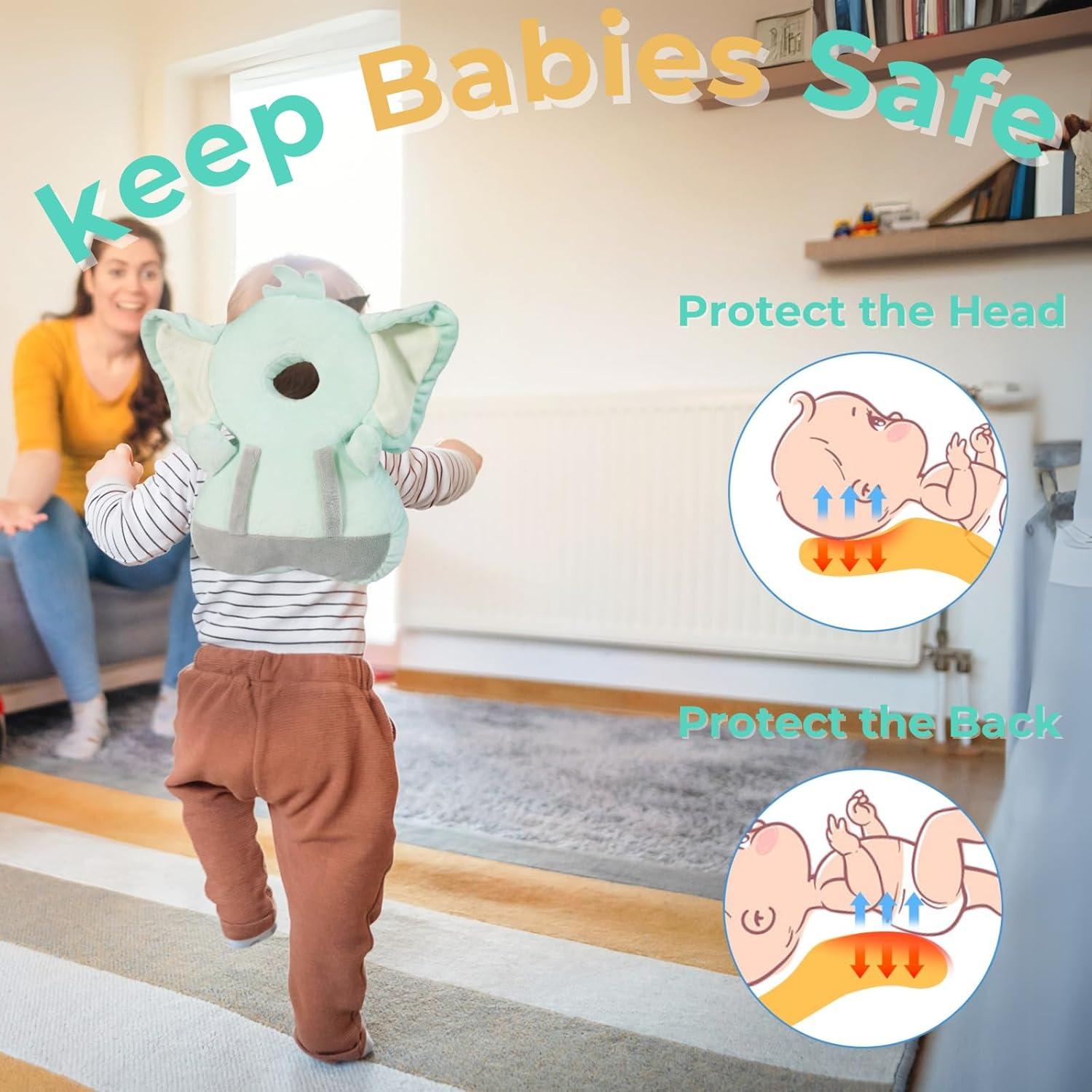 Protector de Cabeza para Bebés Maforts Elefante Verde 32.8x19.8cm