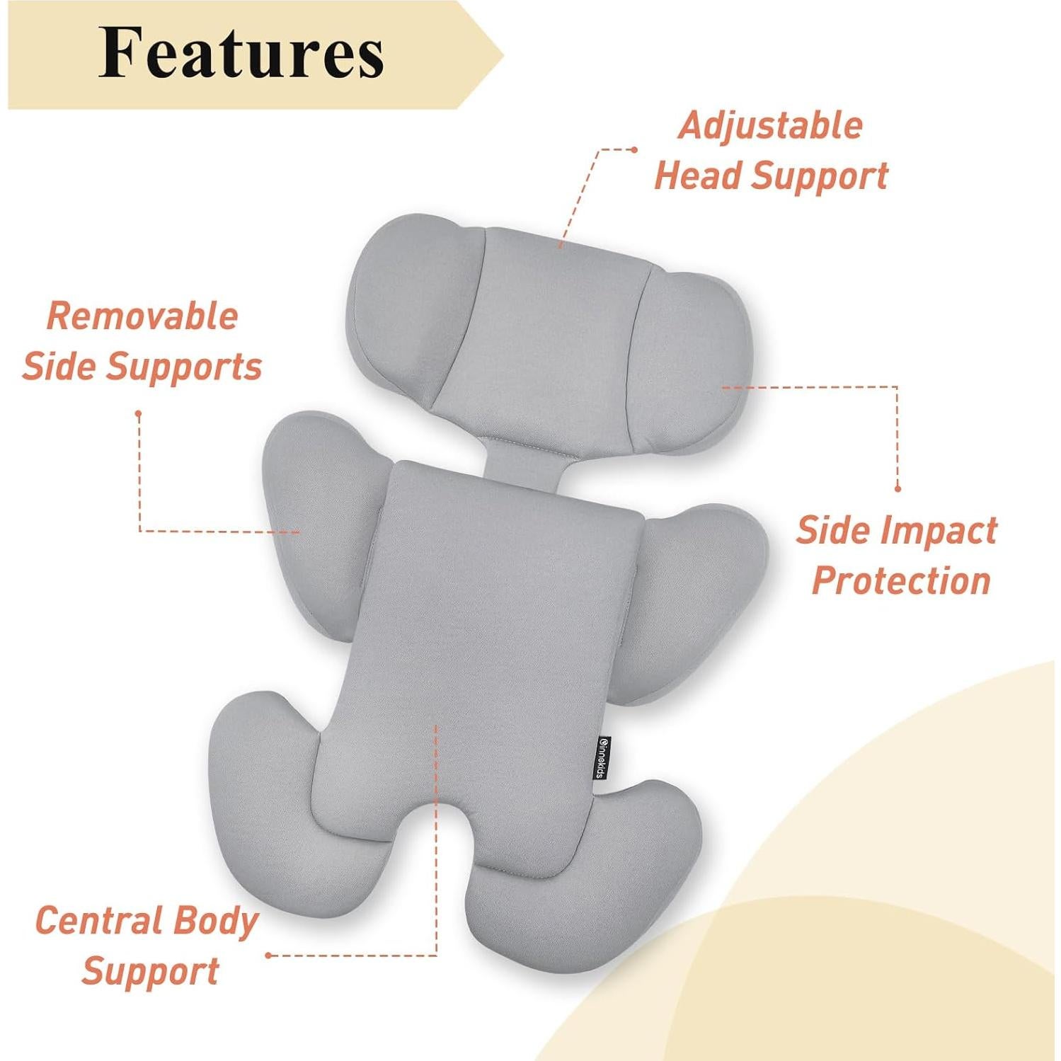 Inserto para Asiento de Auto Innokids Bebés Gris Claro