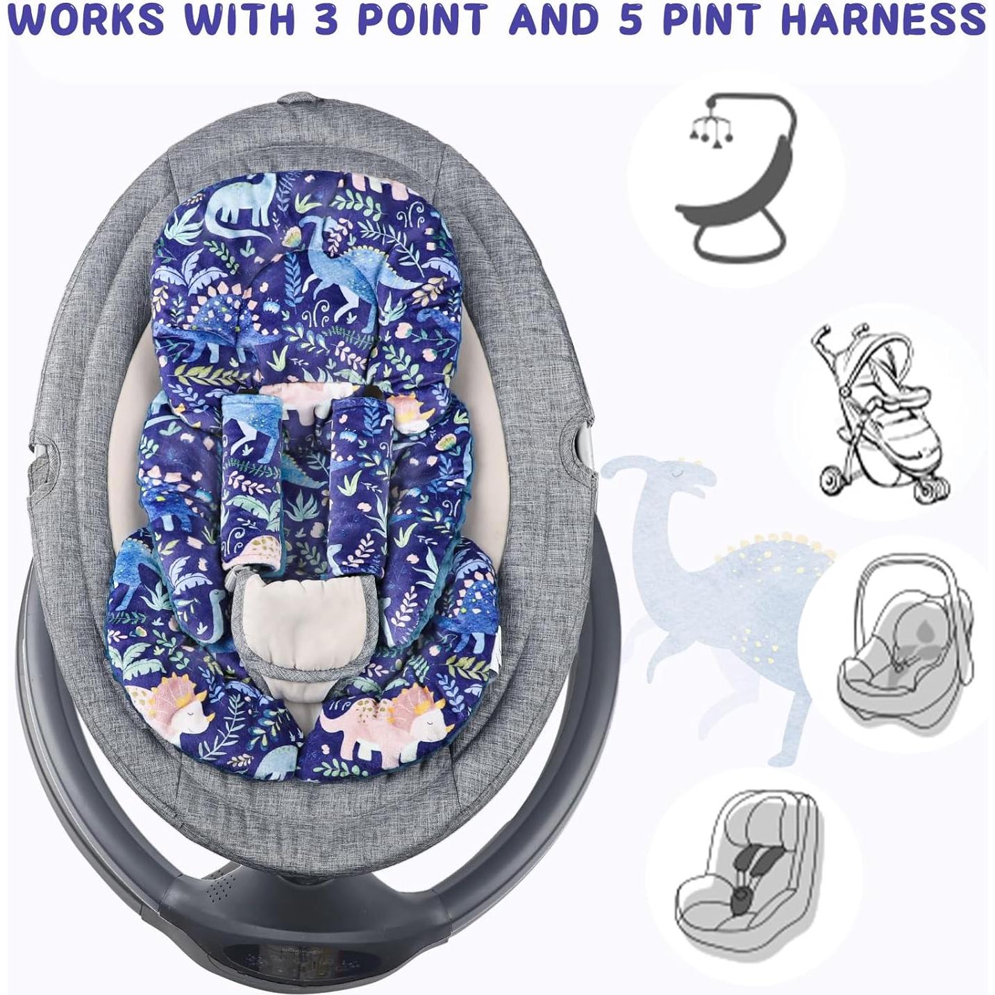 Inserto para Asiento de Auto Bebés Pea Pod Dinosaurio 3D