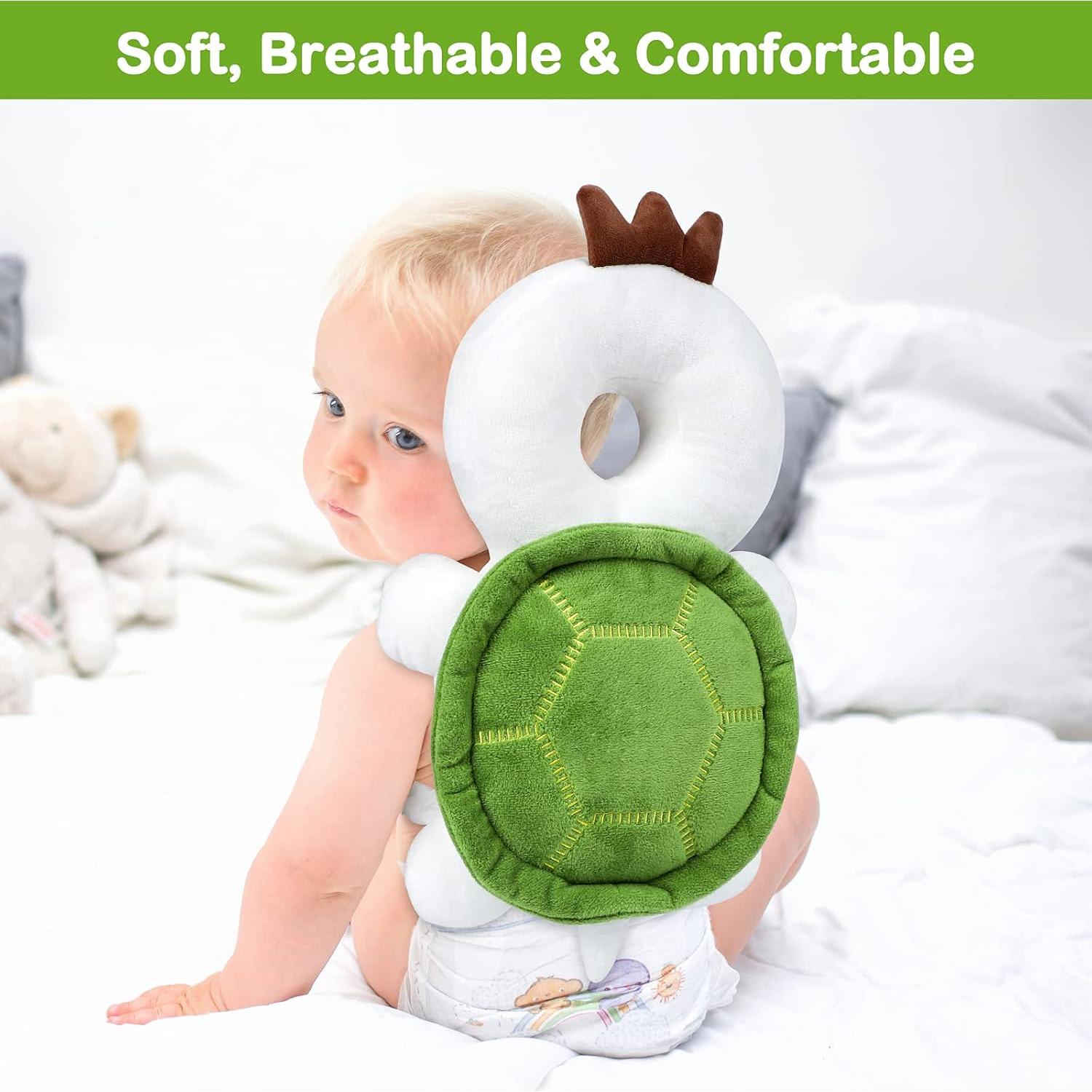 Mochila Protectora de Cabeza Bebé Tortuga Ajustable 32x19 cm
