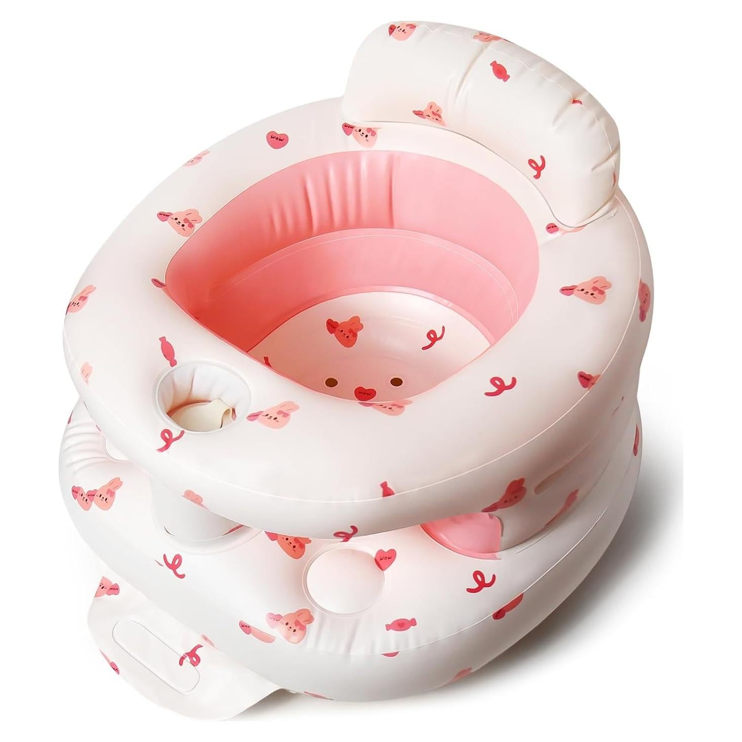 Asiento Inflable para Bebés TDTOK con Bomba y Soporte Espalda