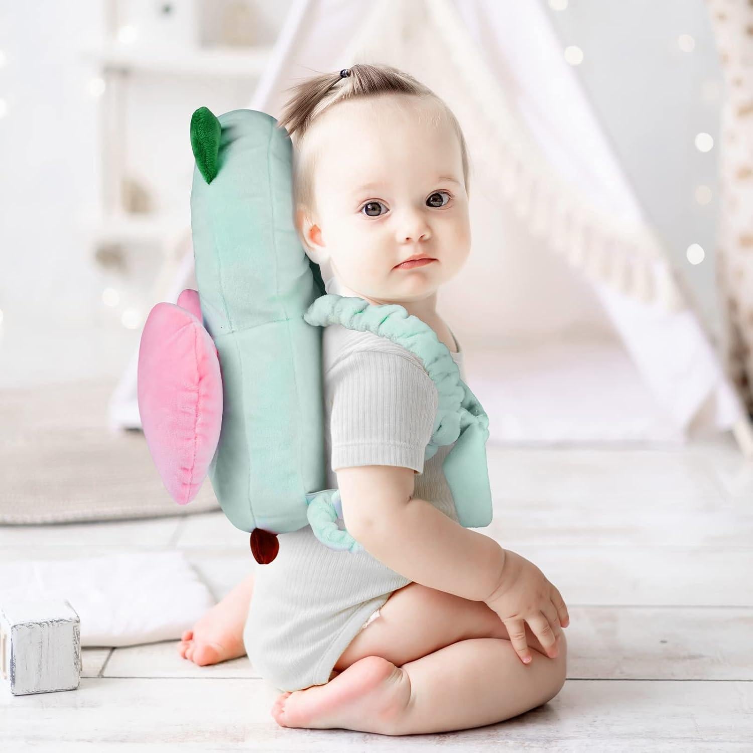 Mochila Protectora de Cabeza Bebé Búho Ajustable 32x19cm