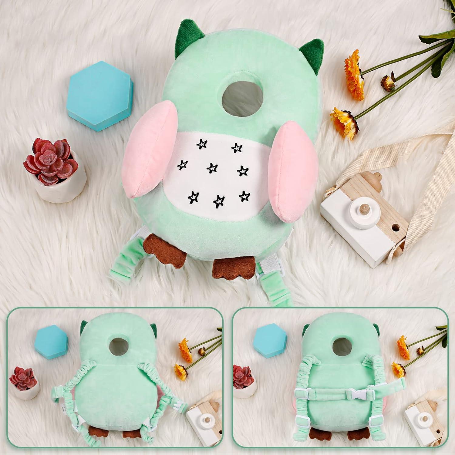 Mochila Protectora de Cabeza Bebé Búho Ajustable 32x19cm