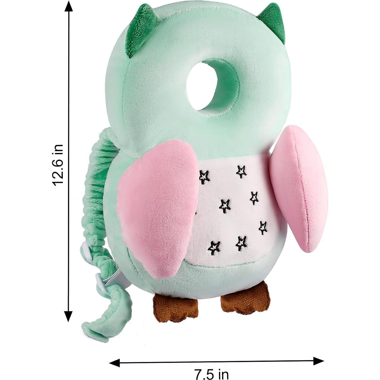 Mochila Protectora de Cabeza Bebé Búho Ajustable 32x19cm