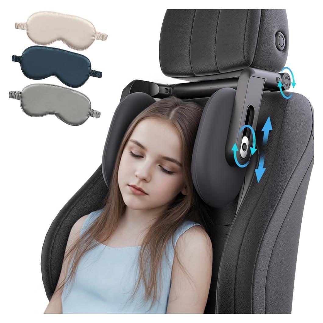 Almohada reposacabezas coche FANXIN ajustable 360° espuma viscoelástica