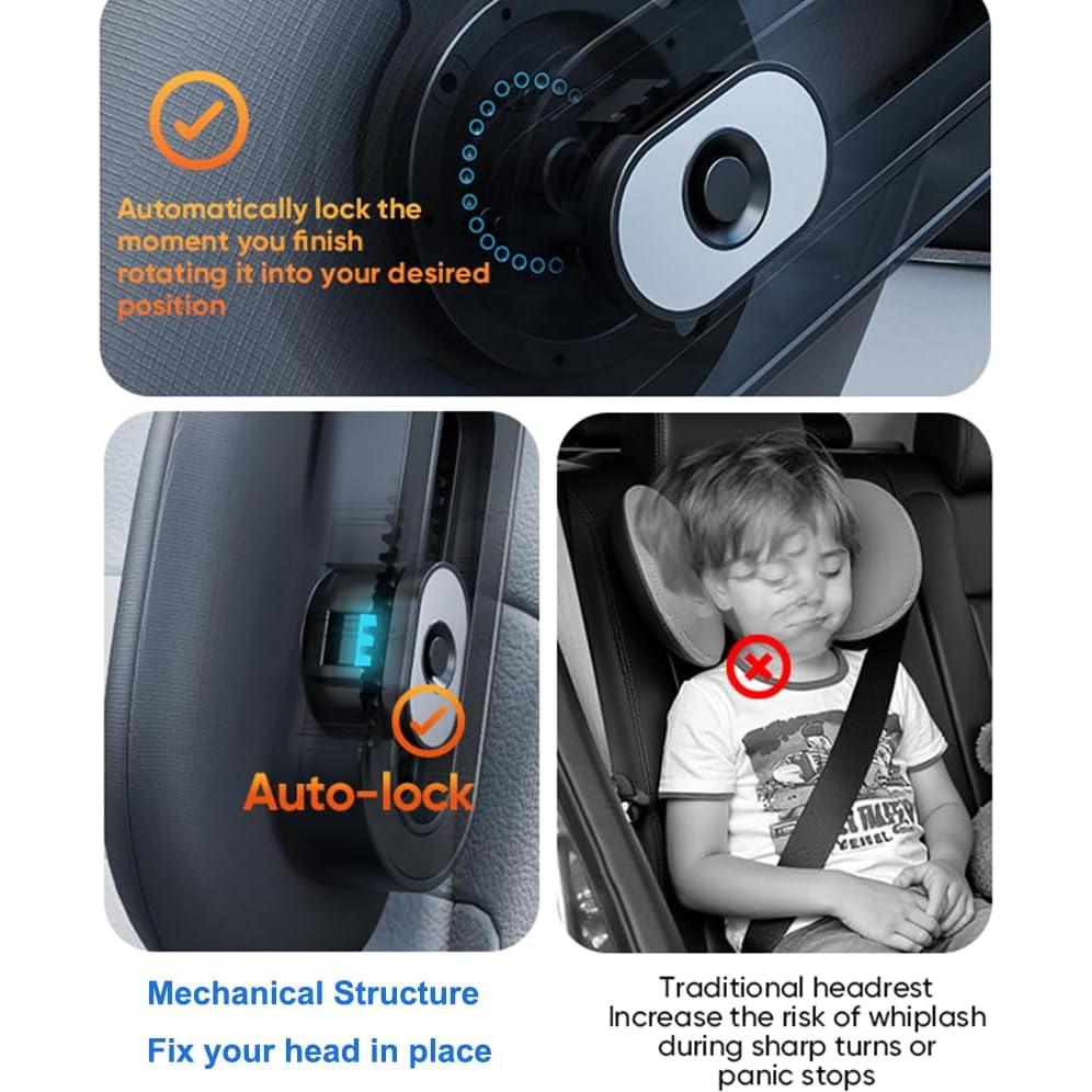 Almohada reposacabezas coche FANXIN ajustable 360° espuma viscoelástica