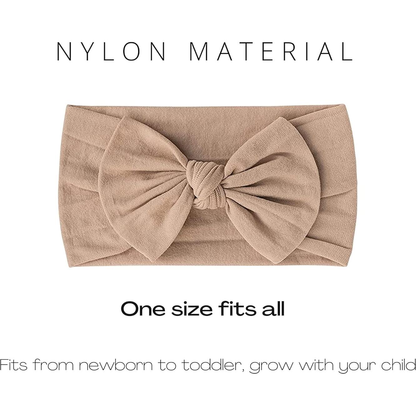 Diademas de Nylon Prohouse 20PCS para Bebés - Color Arcilla
