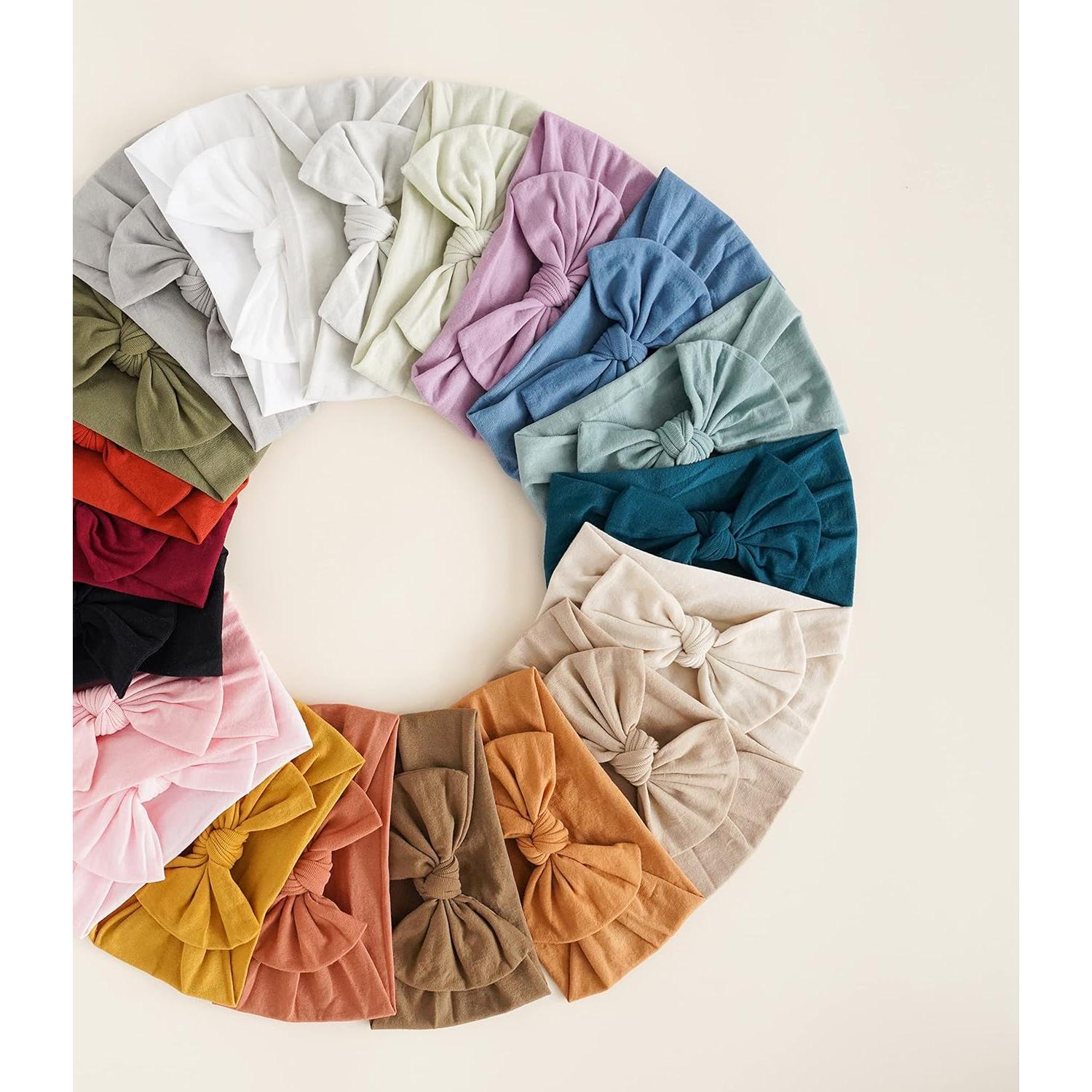 Diademas de Nylon Prohouse 20PCS para Bebés - Color Arcilla