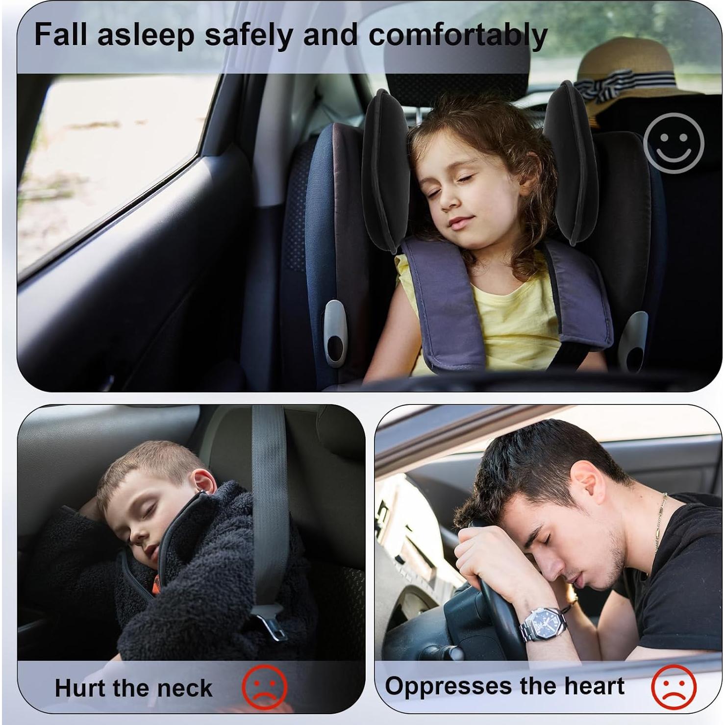 Almohada Reposacabezas Ajustable BBTO para Coche - Soporte 360°