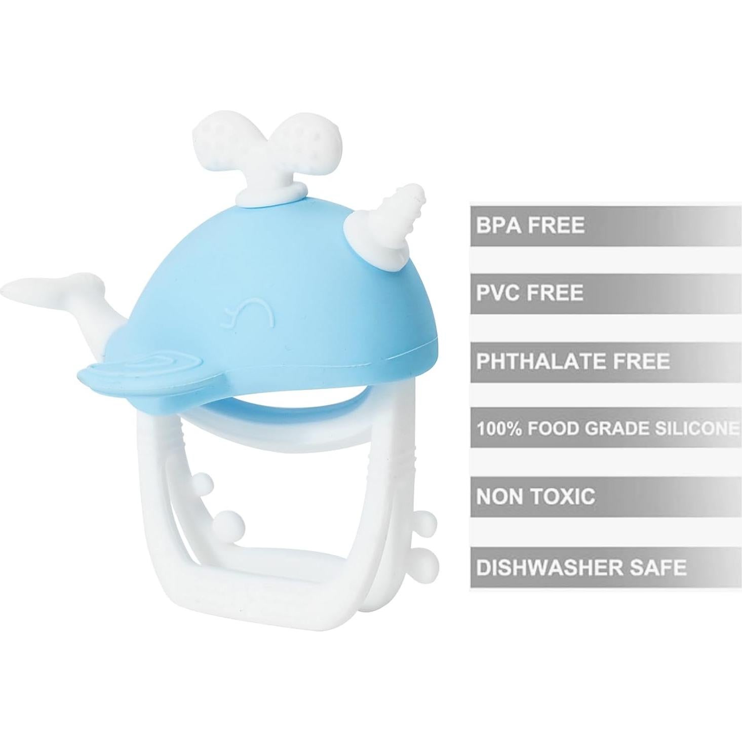 Mordedor de Silicona PandaEar Ballena para Bebés 0-12 Meses