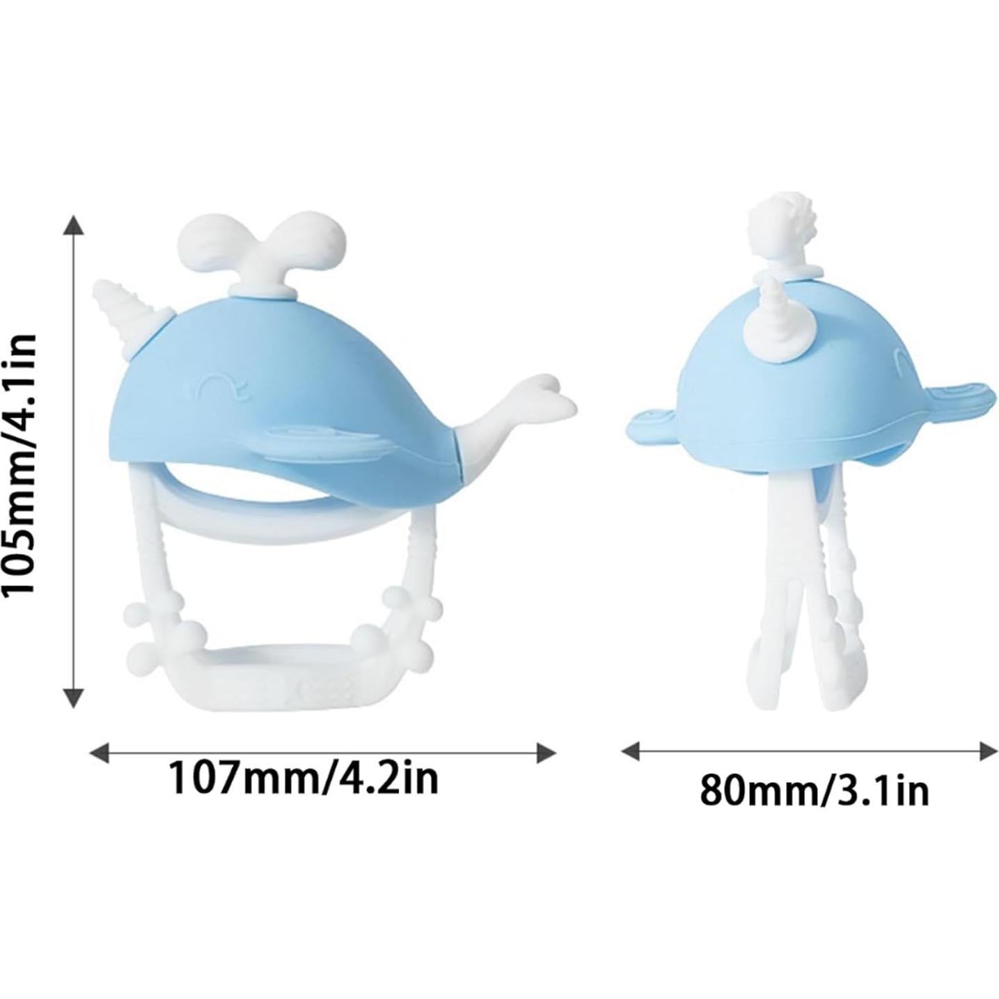 Mordedor de Silicona PandaEar Ballena para Bebés 0-12 Meses