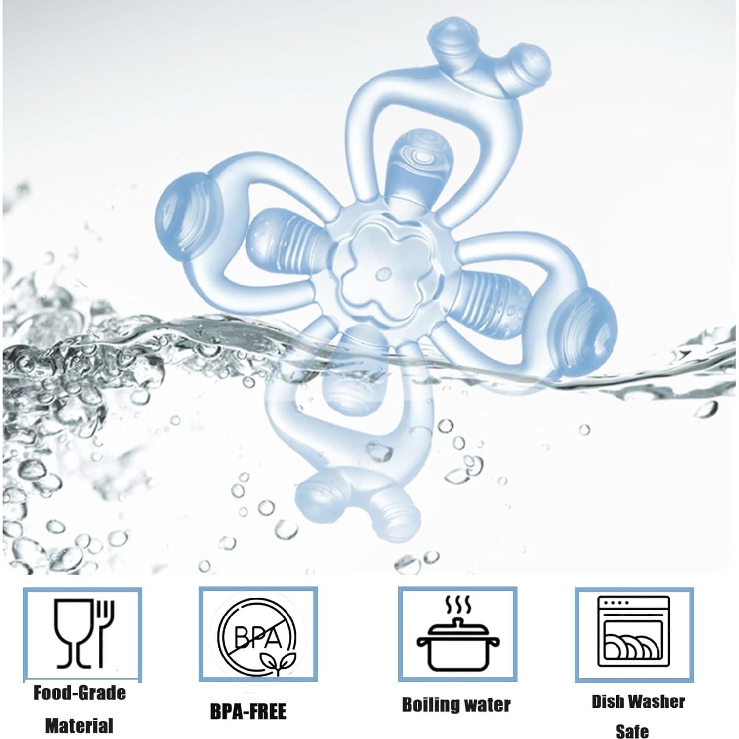 Mordedores de Silicona PandaEar para Bebés - 2 Pack Alivio Dentición