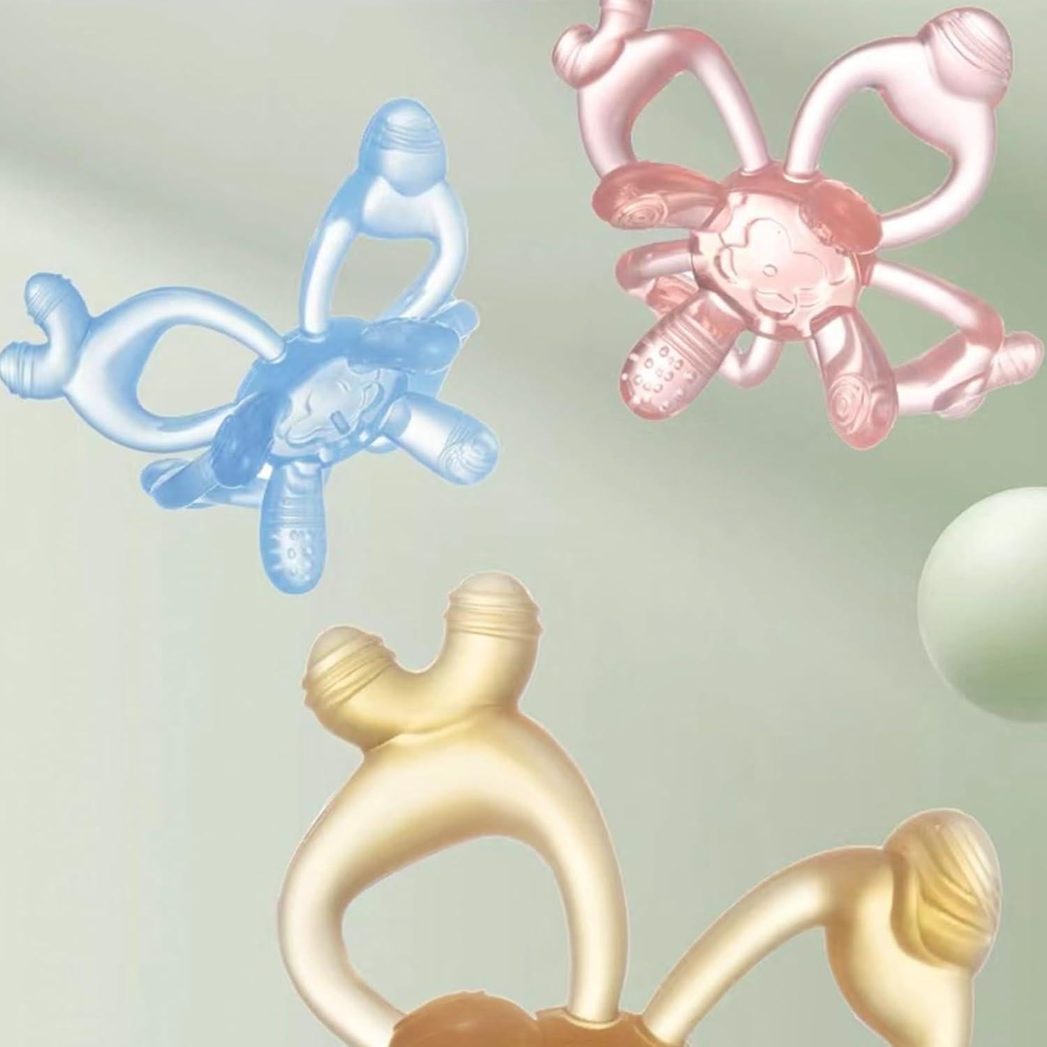 Mordedores de Silicona PandaEar para Bebés - 2 Pack Alivio Dentición