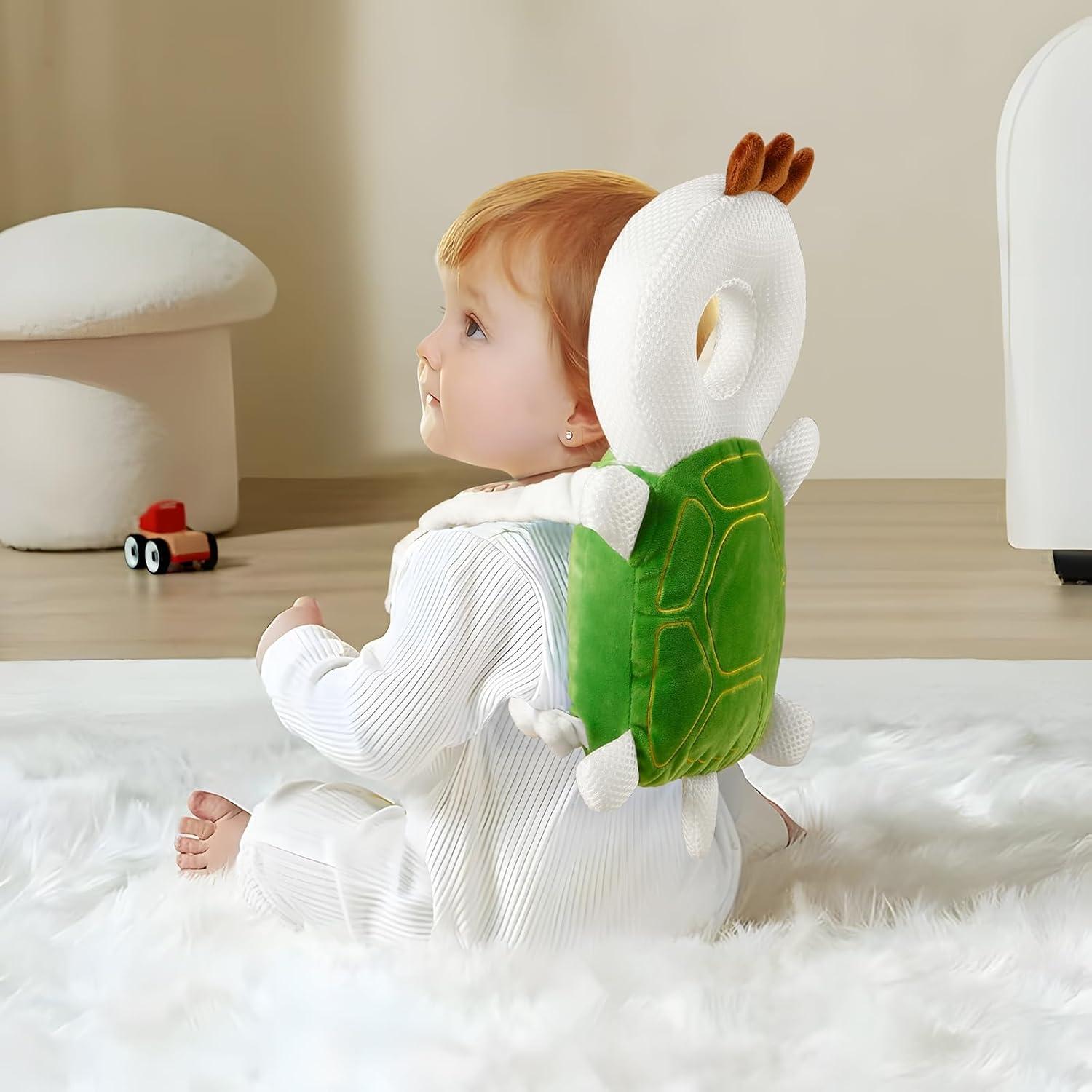 Mochila Protector de Cabeza PandaEar para Bebés Verde