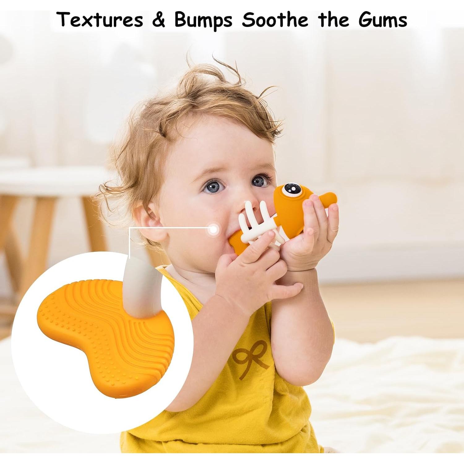 Mordedor de Silicona Mombella Pez Payaso para Bebés 3-12 Meses