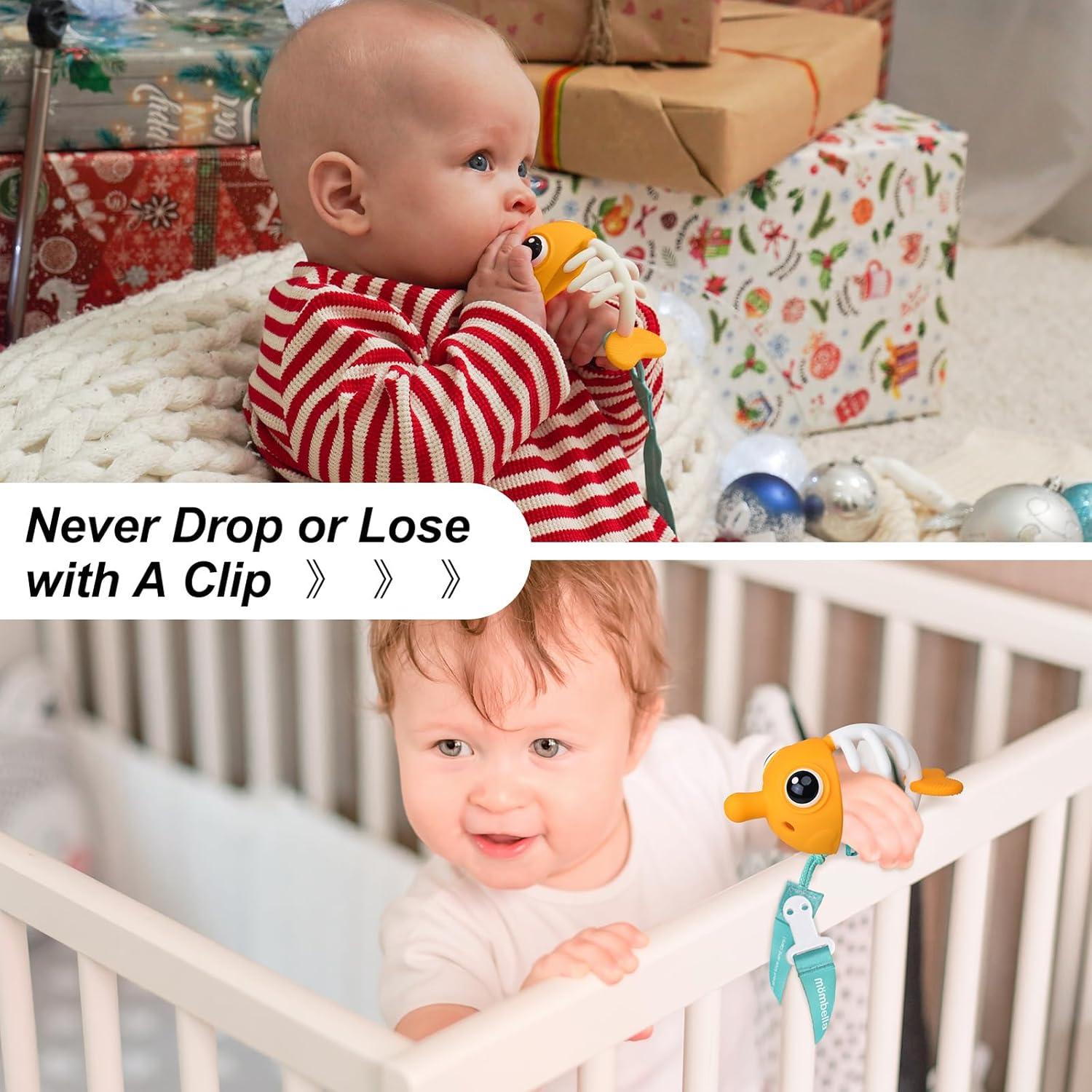 Mordedor de Silicona Mombella Pez Payaso para Bebés 3-12 Meses