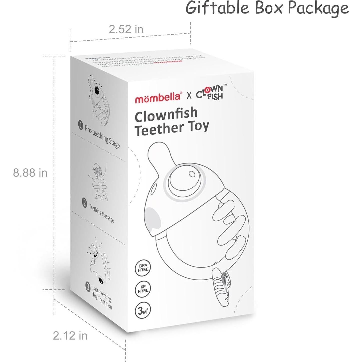 Mordedor de Silicona Mombella Pez Payaso para Bebés 3-12 Meses