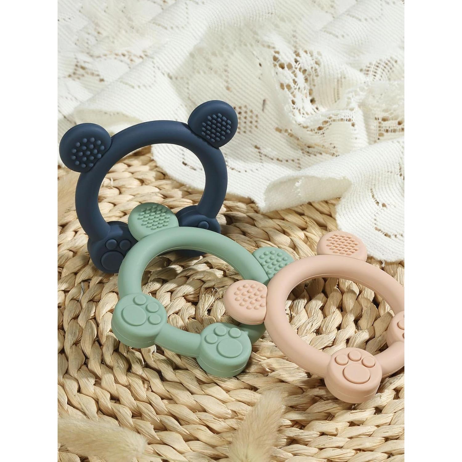 Mordedores de Silicona PandaEar 3 Pack - Bebés 0-12 Meses