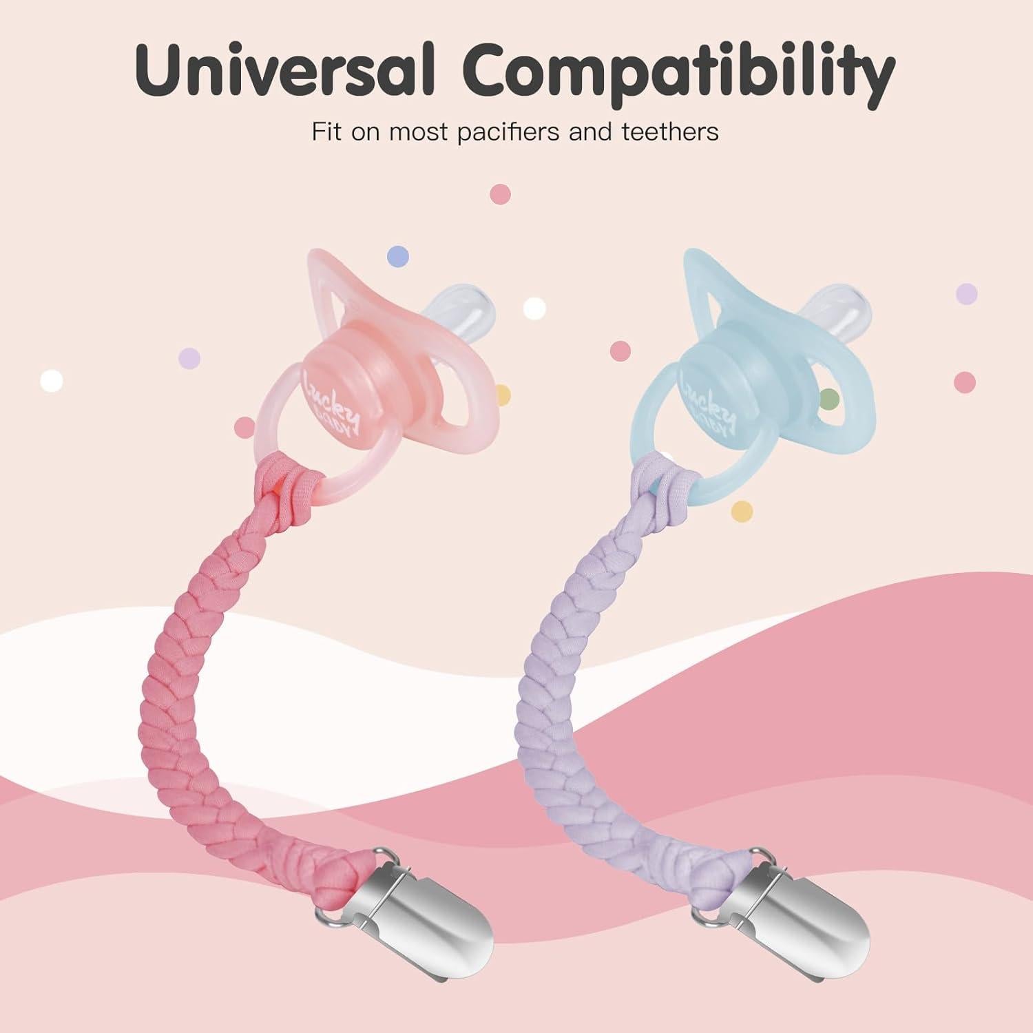 Clip de Chupete Hecho a Mano Boukipow - 6 Colores Neutros