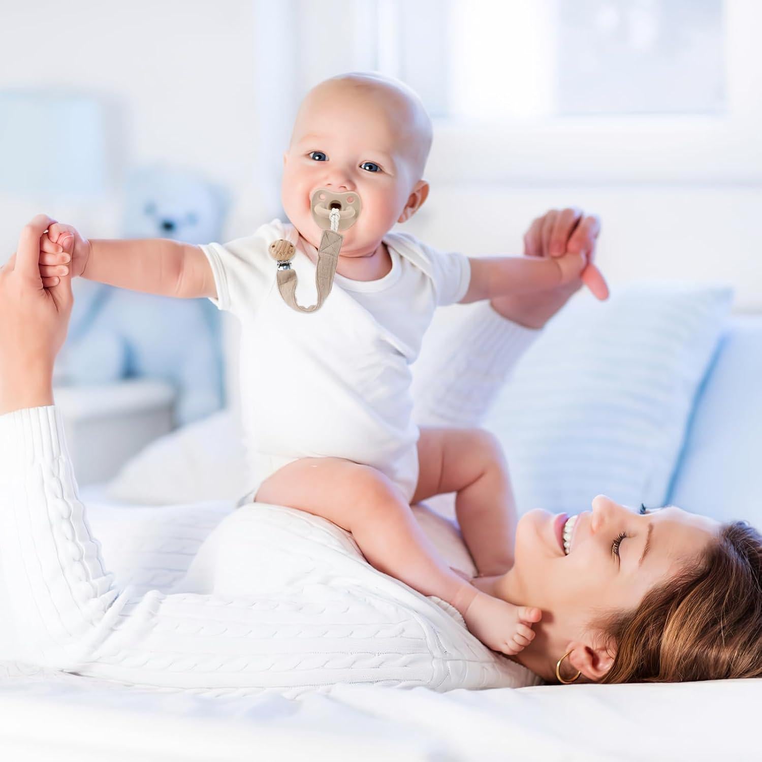 Clip de Chupete TYRY.HU - Paquete de 4 Correas Suaves