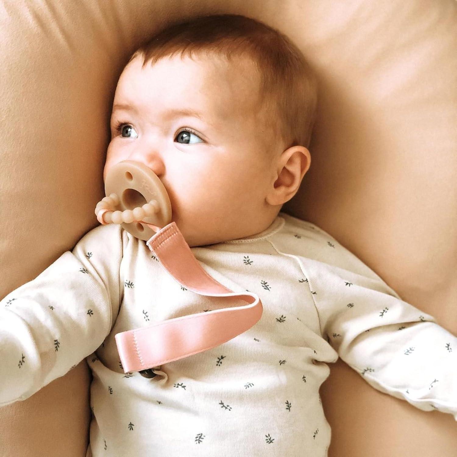 Set de 3 Clips de Chupete Ali+Oli Lino Flamingo 25.4x2.5cm