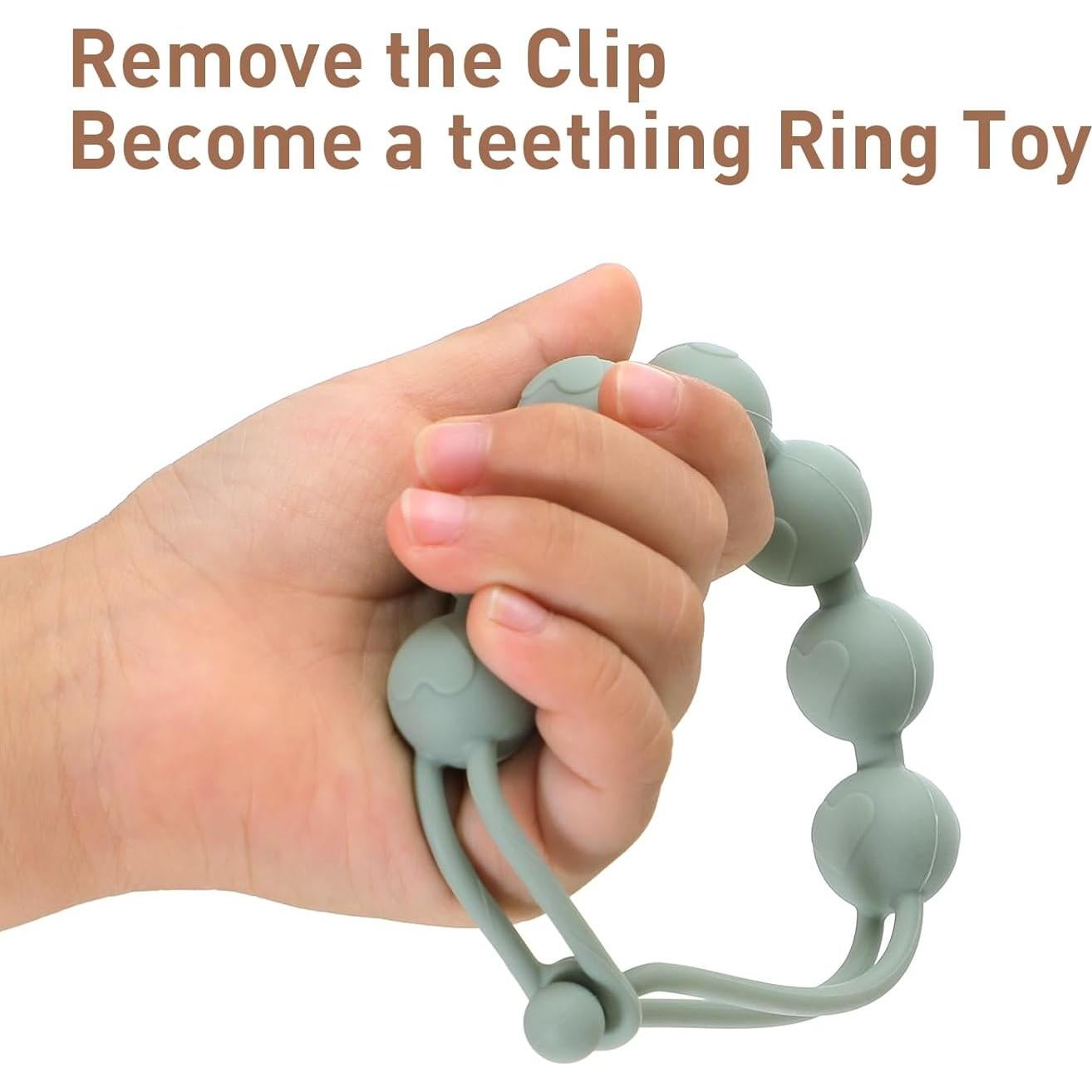 Clip de Chupete de Silicona 2 en 1 Bebé DB-0629 Libre BPA