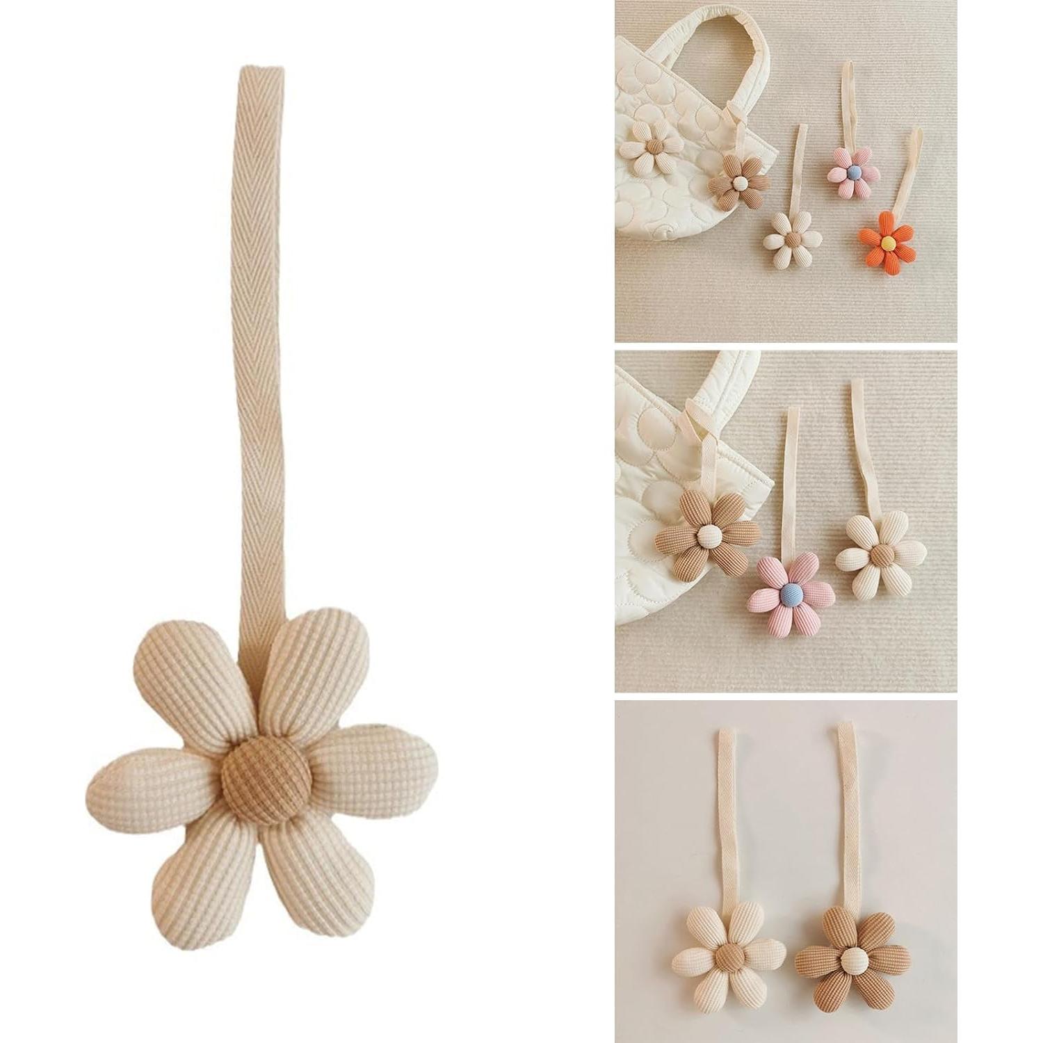 Colgante de Chupete de Flor Blanca Elegante - Soporte de Moda