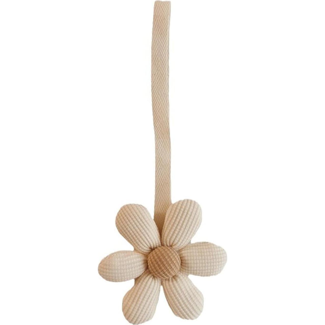 Colgante de Chupete de Flor Blanca Elegante - Soporte de Moda