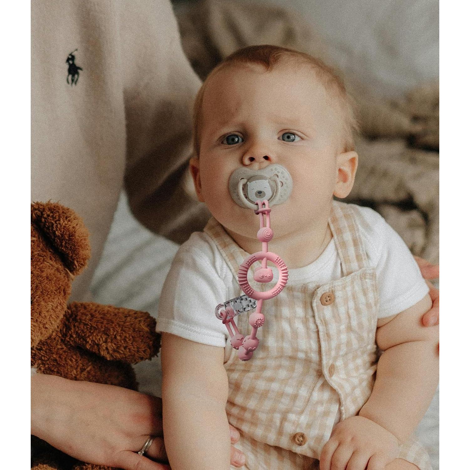 Clip de Chupete Neepanda - Silicona Segura, Paquete de 3