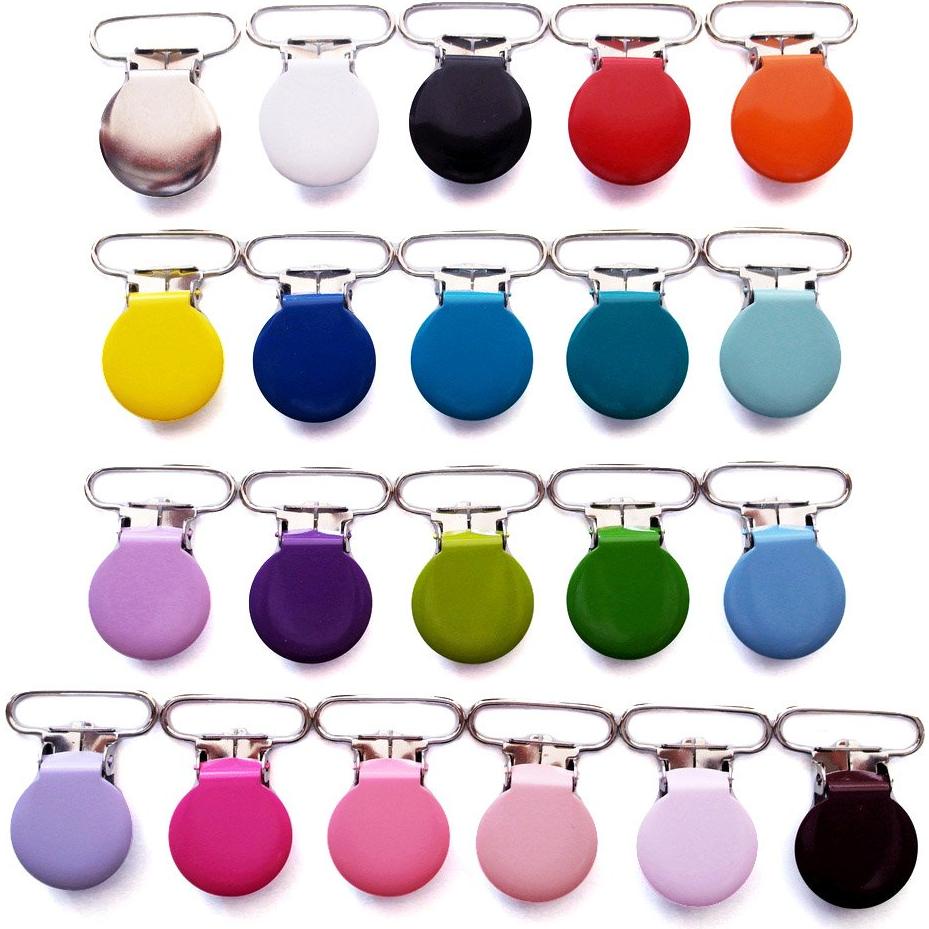 21 Clips de Chupete Redondos de Metal Sutoyuen 3.6cm