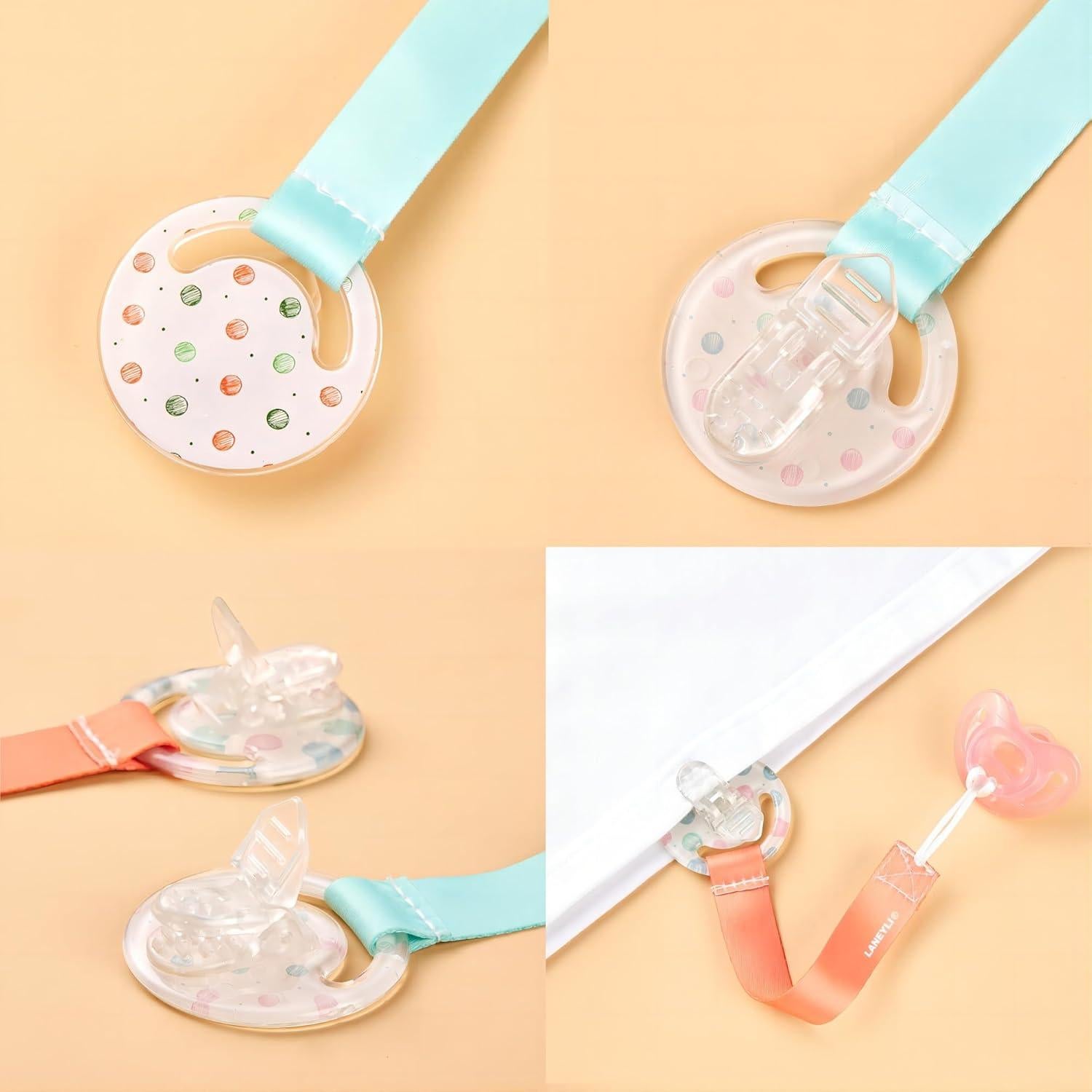 Clip de Chupete Neutro A+ para Bebés SC-PP - Pintado a Mano