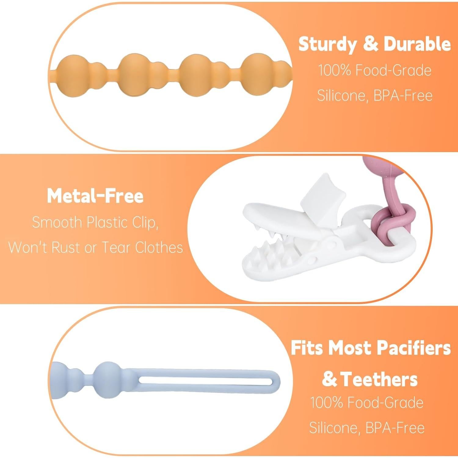 Paquete de 4 Clips para Chupetes Tommee Tippee Silicona