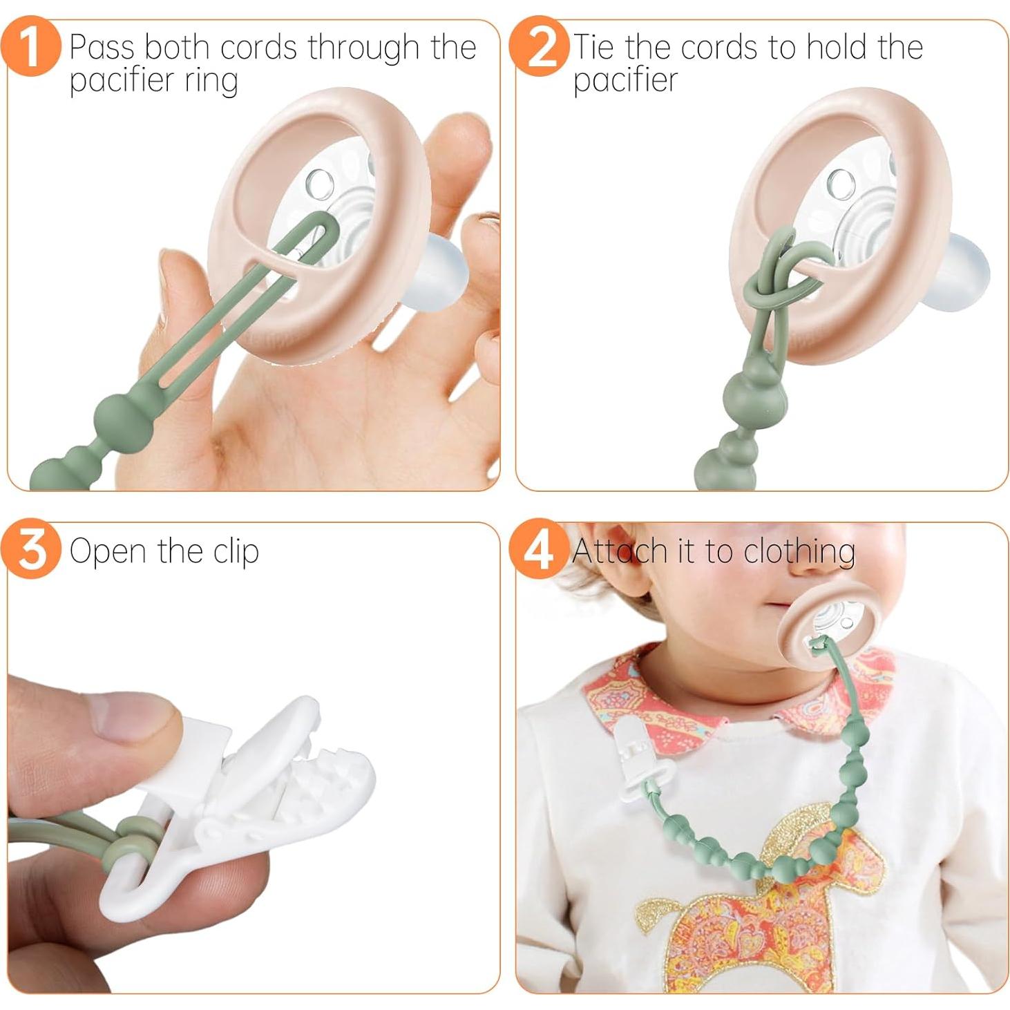 Paquete de 4 Clips para Chupetes Tommee Tippee Silicona