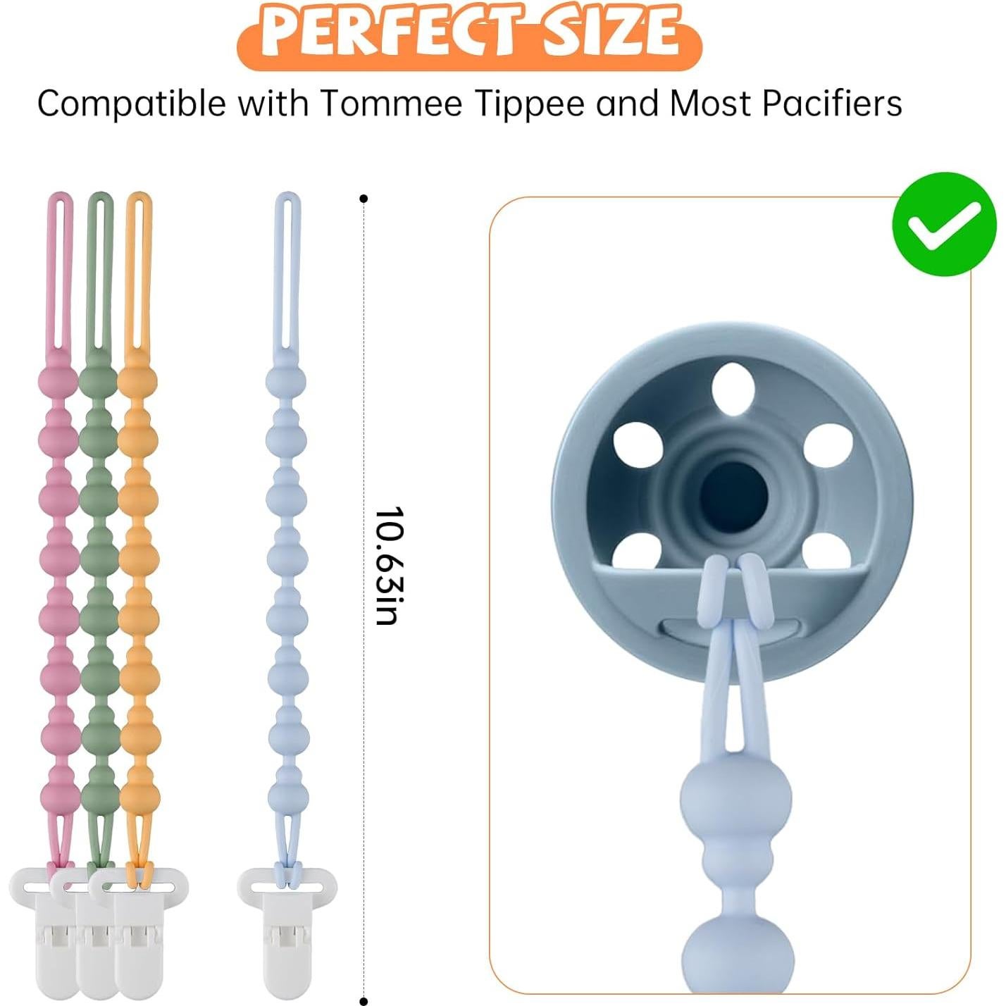 Paquete de 4 Clips para Chupetes Tommee Tippee Silicona