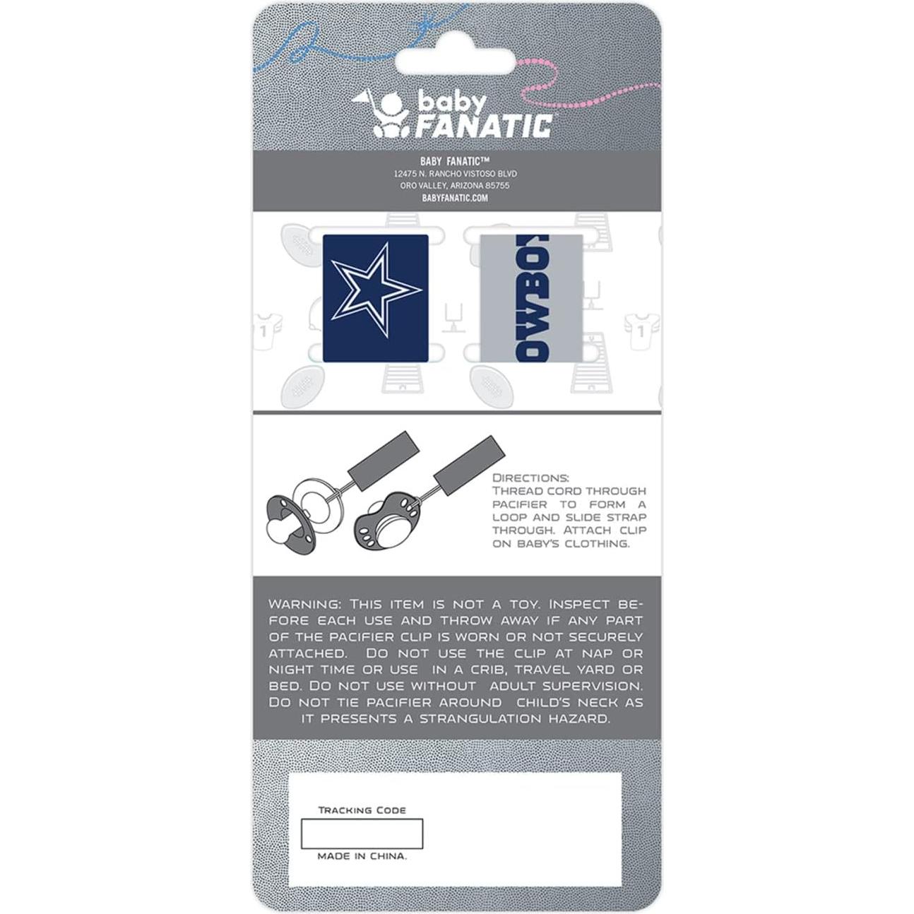 Clip de Chupete Unisex Baby Fanatic 2-Pack NFL Dallas Cowboys
