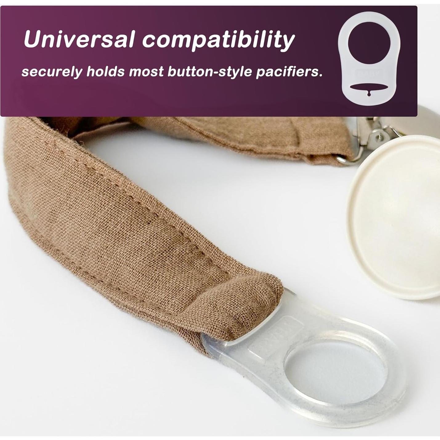 5 Clips Adaptadores de Chupete Silicona Grado Alimenticio Transparente