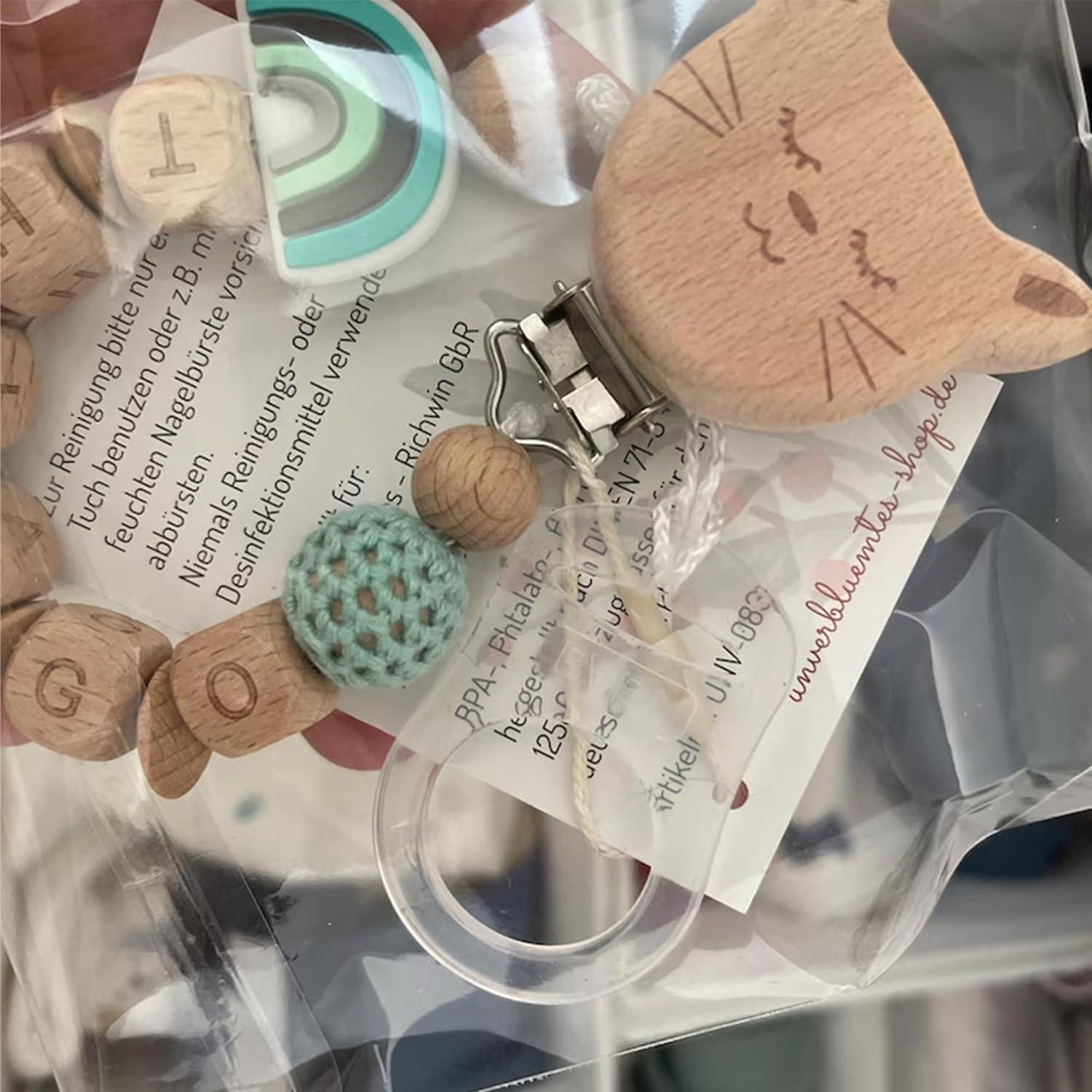 5 Clips Adaptadores de Chupete Silicona Grado Alimenticio Transparente