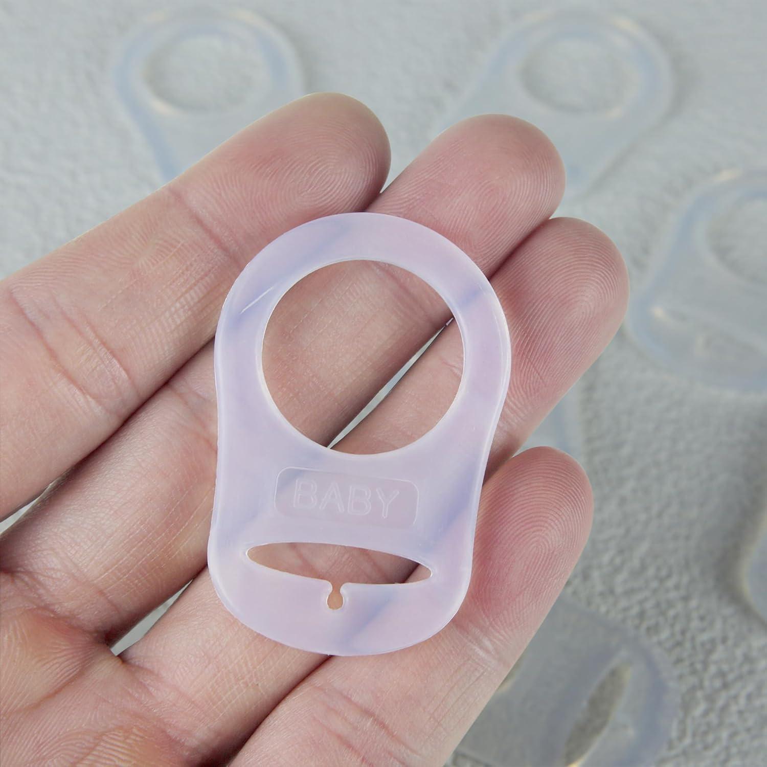 5 Clips Adaptadores de Chupete Silicona Grado Alimenticio Transparente