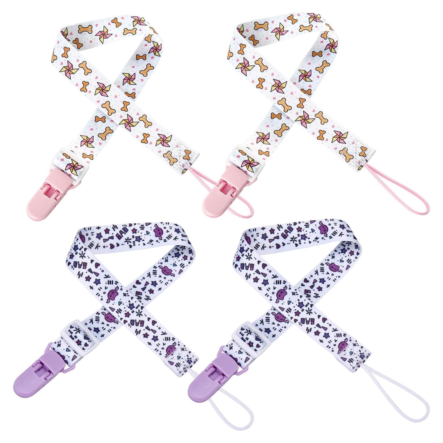 Clip para Chupete Adulto con Diseño Divertido - 4 Paquete