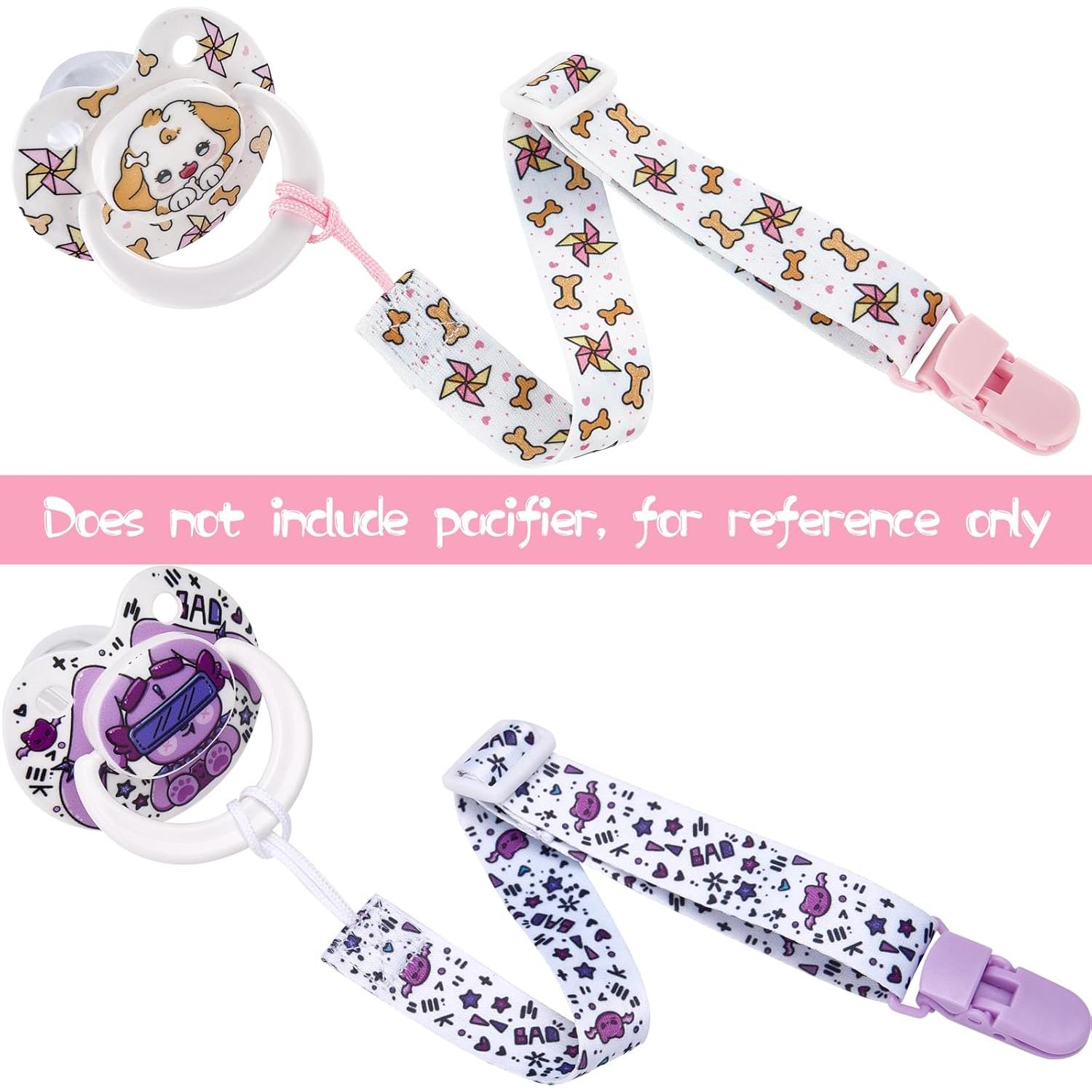 Clip para Chupete Adulto con Diseño Divertido - 4 Paquete