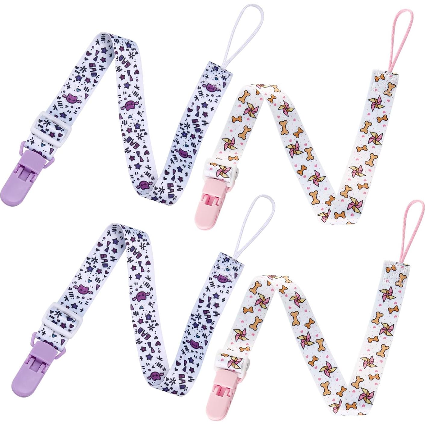 Clip para Chupete Adulto con Diseño Divertido - 4 Paquete