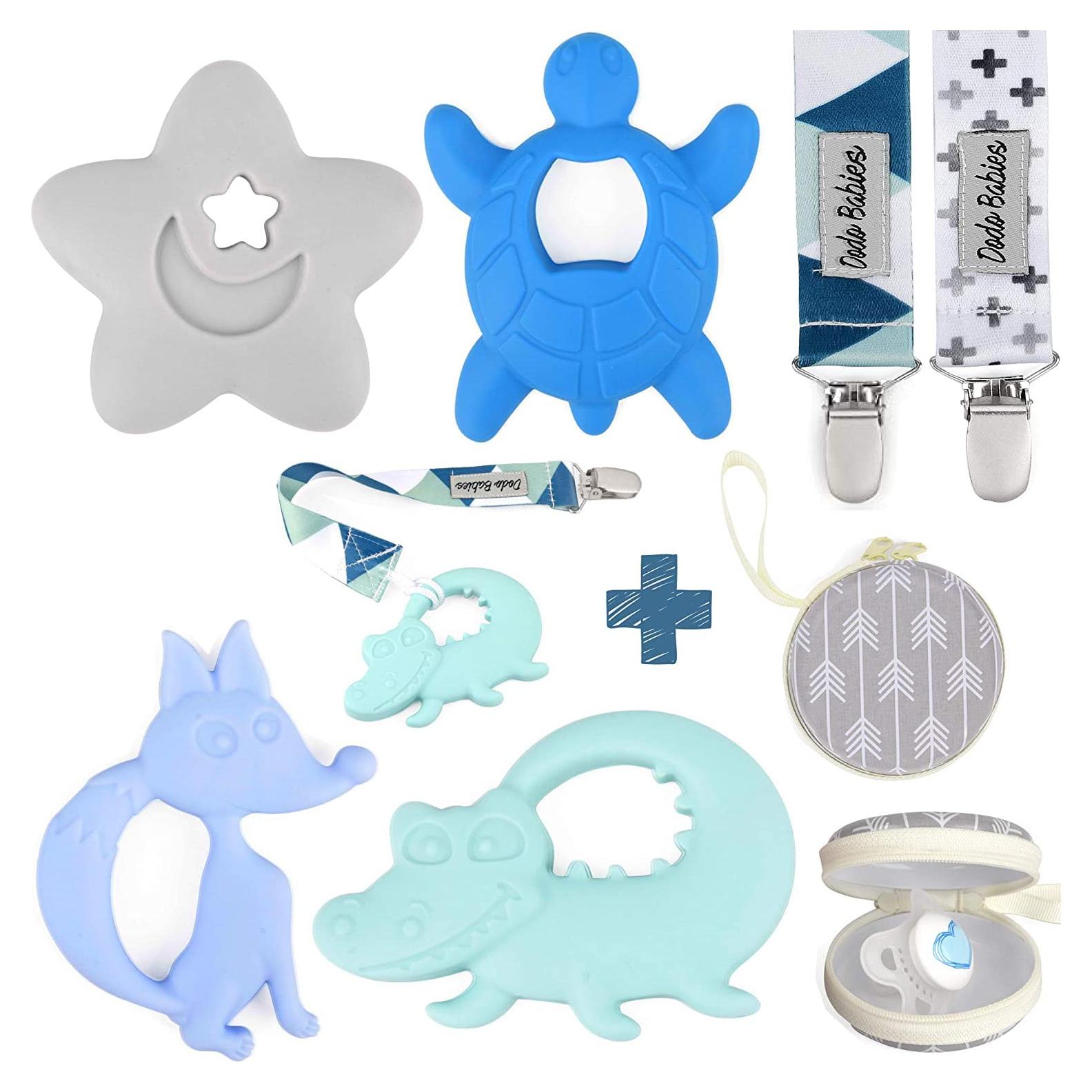 Set de Juguetes de Dentición Dodo Babies - 4 Mordedores y 2 Clips