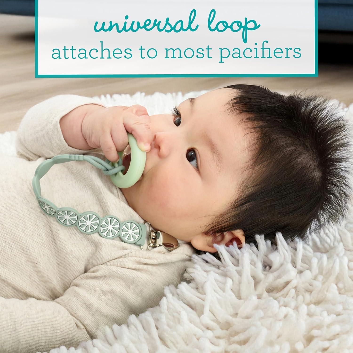 Clip de Chupete de Silicona Infantino PaciGrip Verde Lima