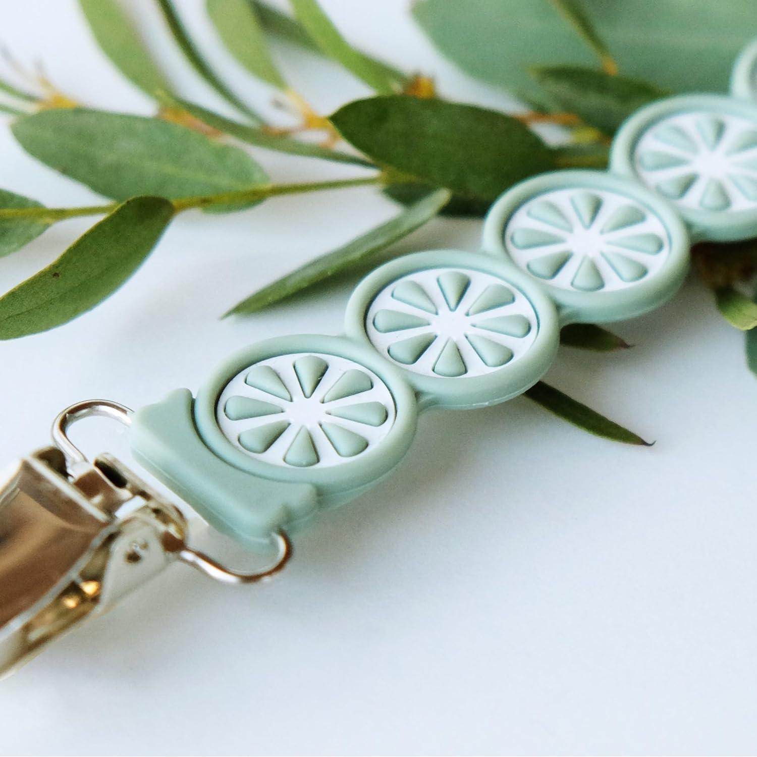 Clip de Chupete de Silicona Infantino PaciGrip Verde Lima