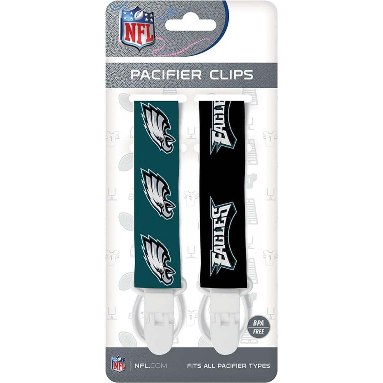 Clips para Chupetes Baby Fanatic 2-Pack NFL Philadelphia Eagles