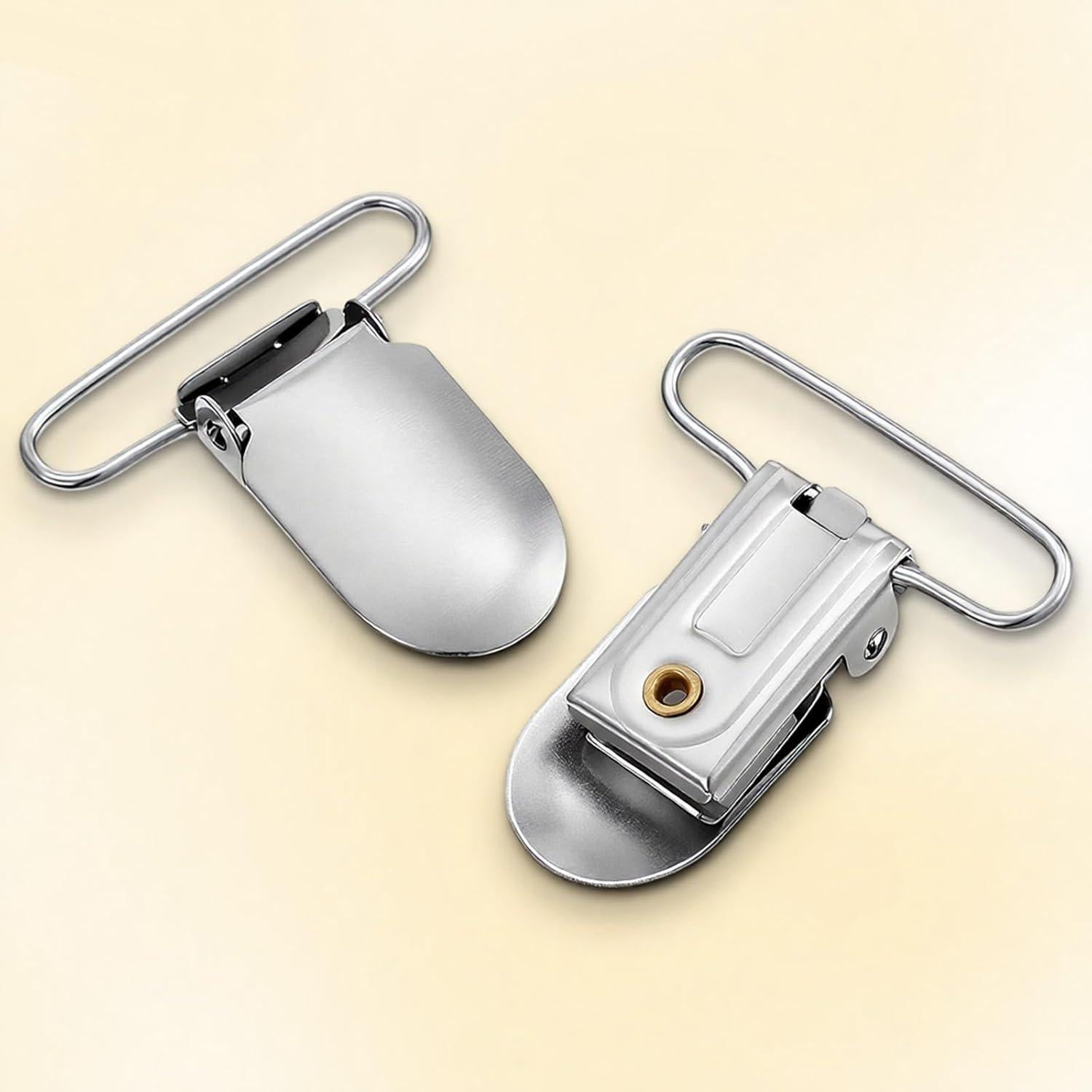 30 Clips de Suspensión Plateados Classicseali 3.9x3.4cm