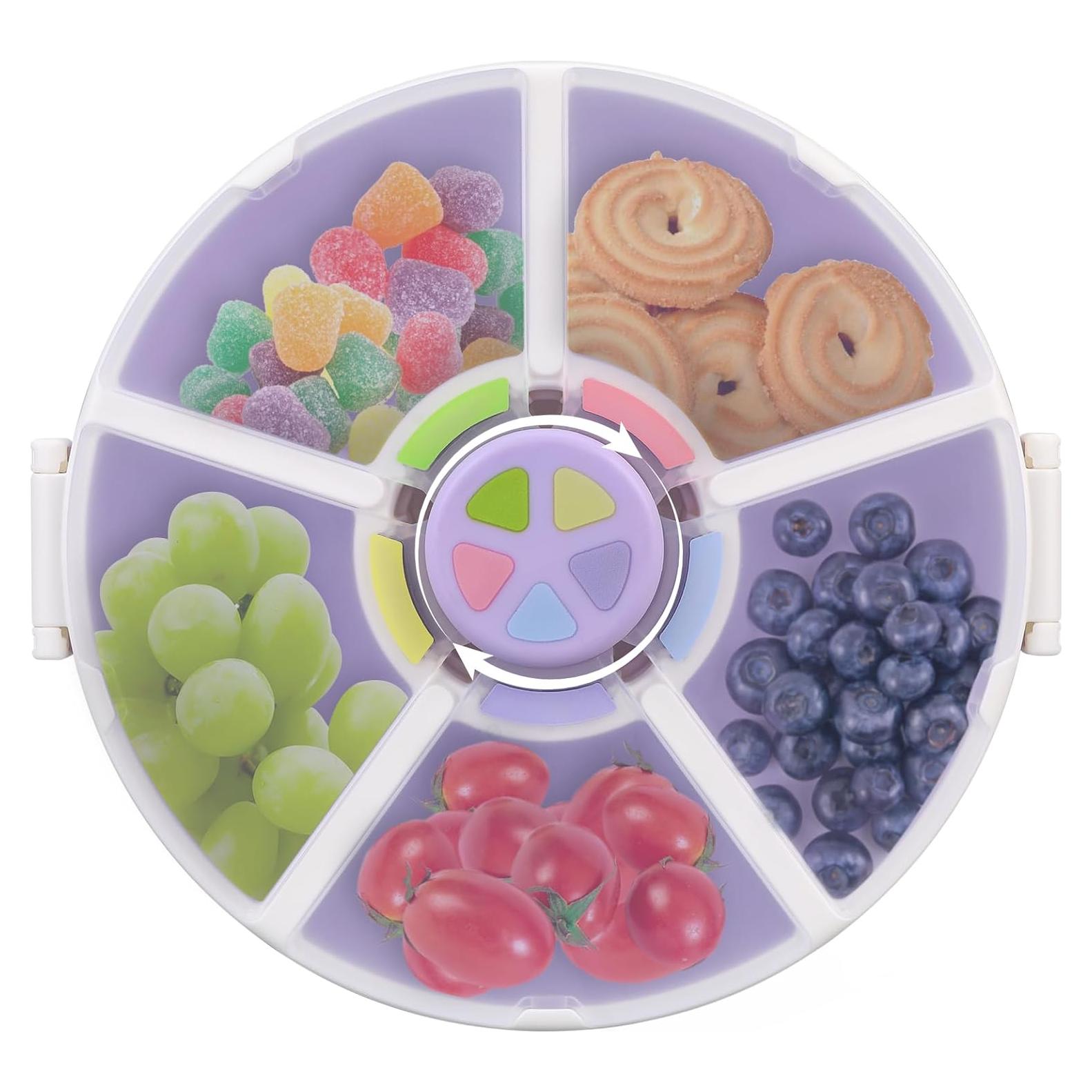 Contenedor de Snacks JOOPETALK 5 Compartimentos 720ml Púrpura